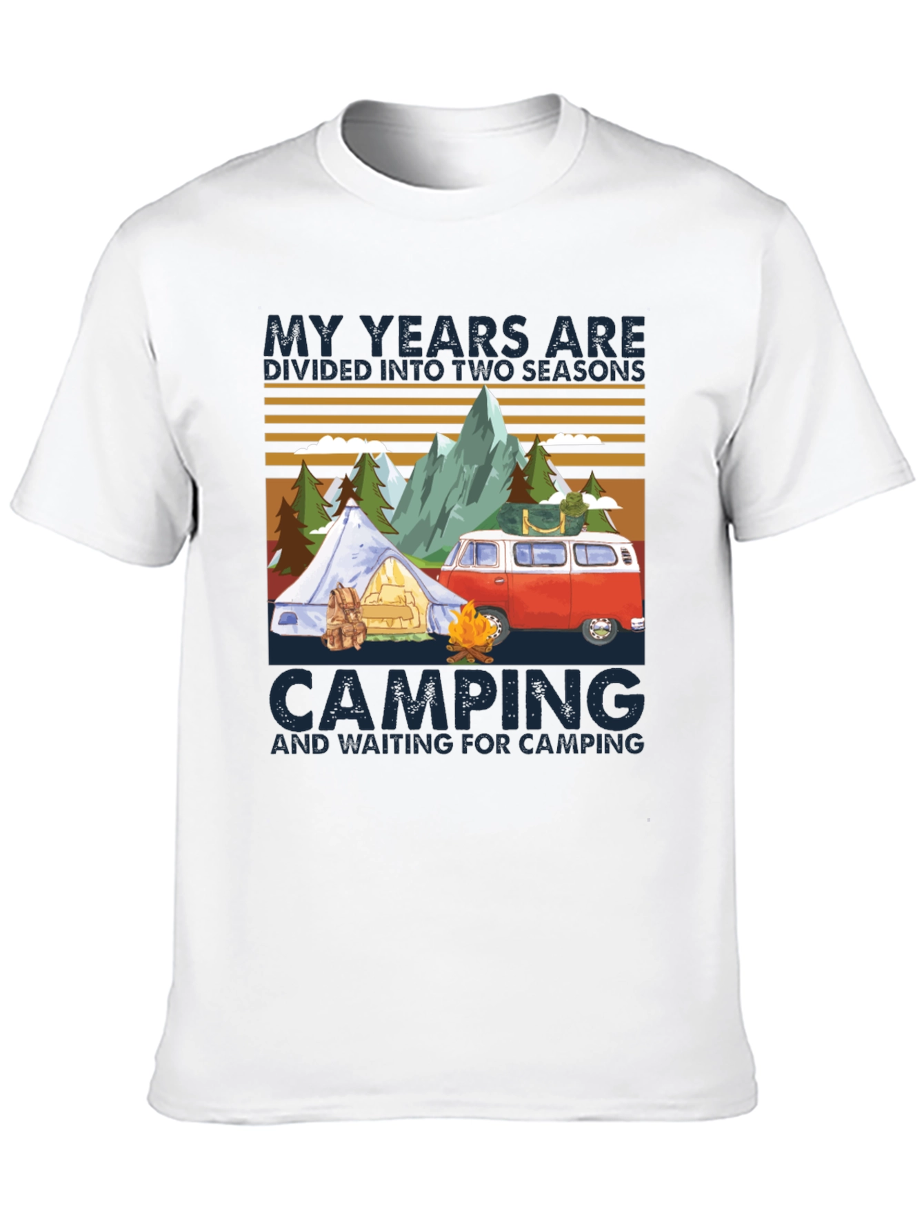 Black Camping Seasons T-Shirt view 10