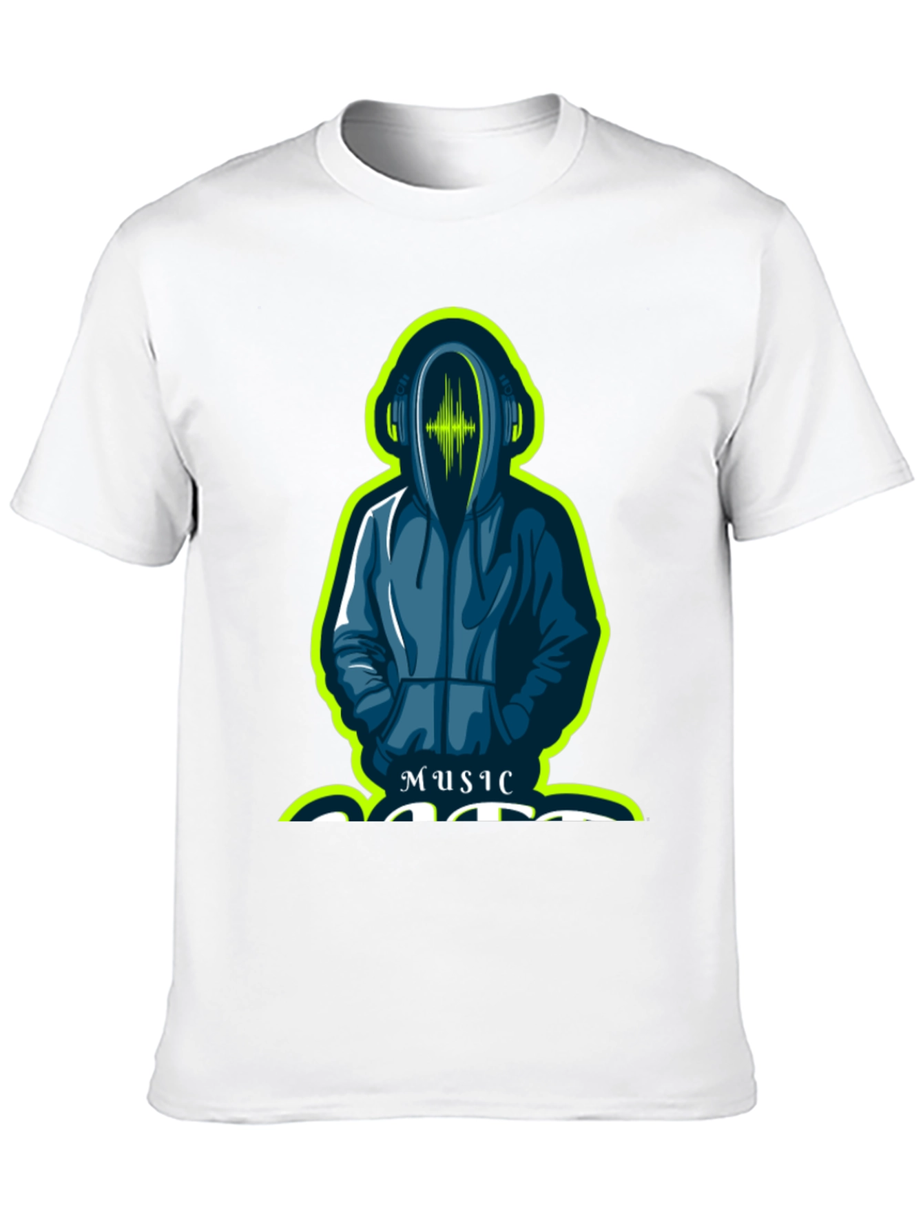 Black Music Lover's Hooded Graphic Tee view 10