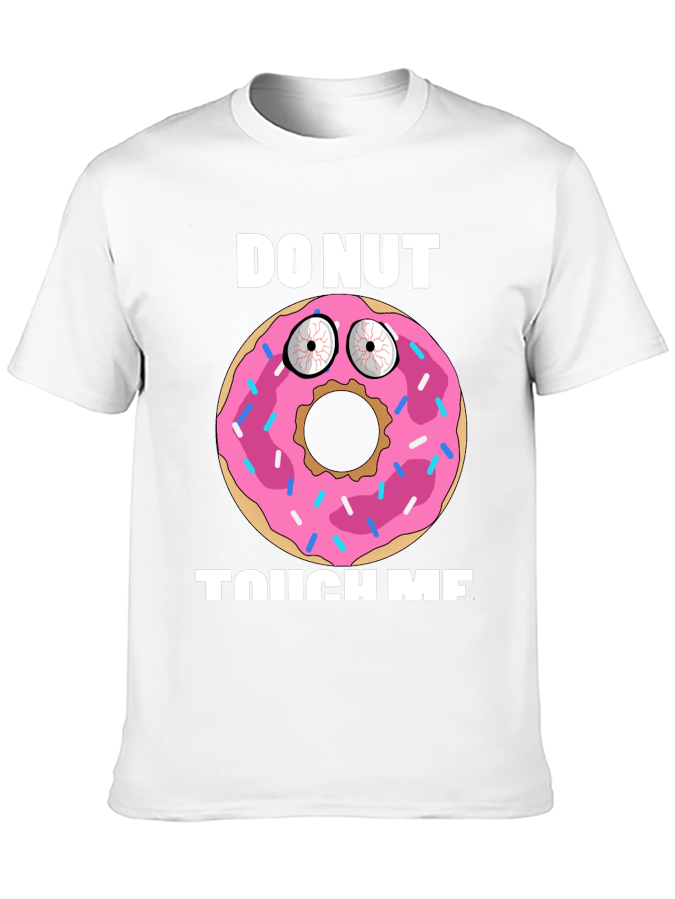 Black Funny Donut Graphic T-Shirt - Do Nut Touch Me! view 10