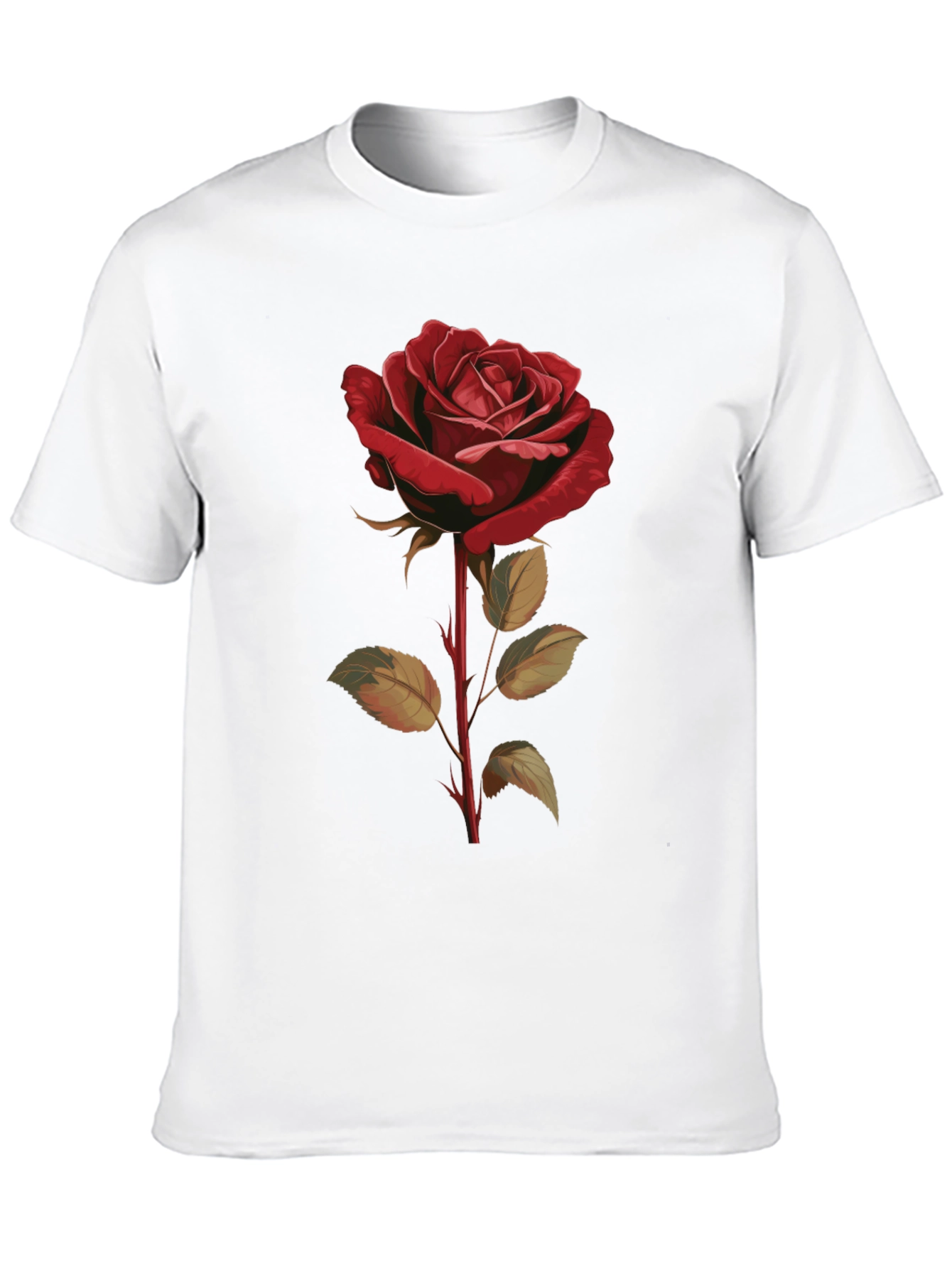 Black Classic Rose T-Shirt - Floral Graphic Tee view 10
