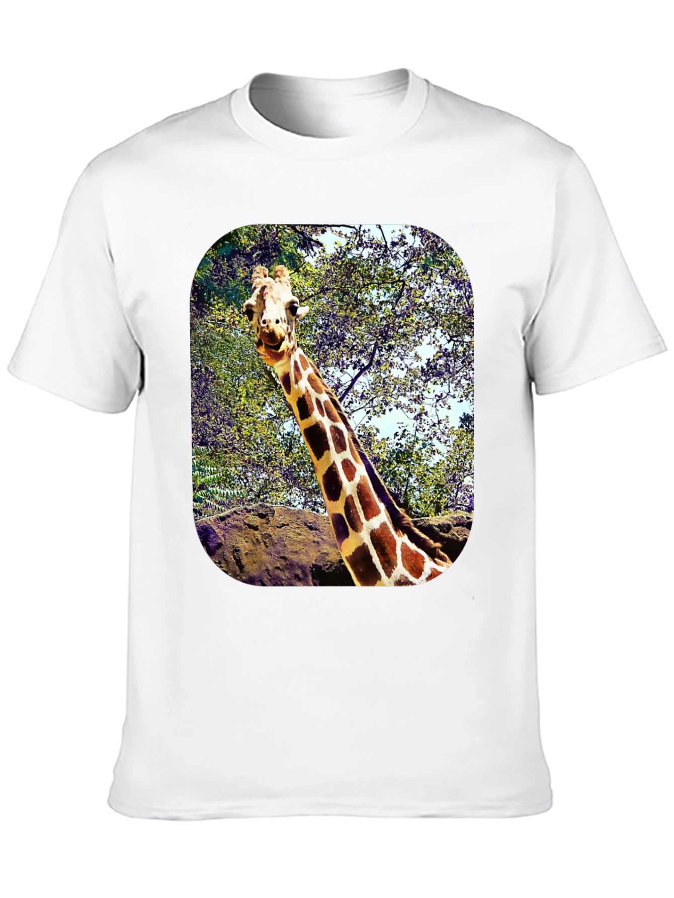 Black Giraffe Graphic T-Shirt - Unique Animal Tee view 10