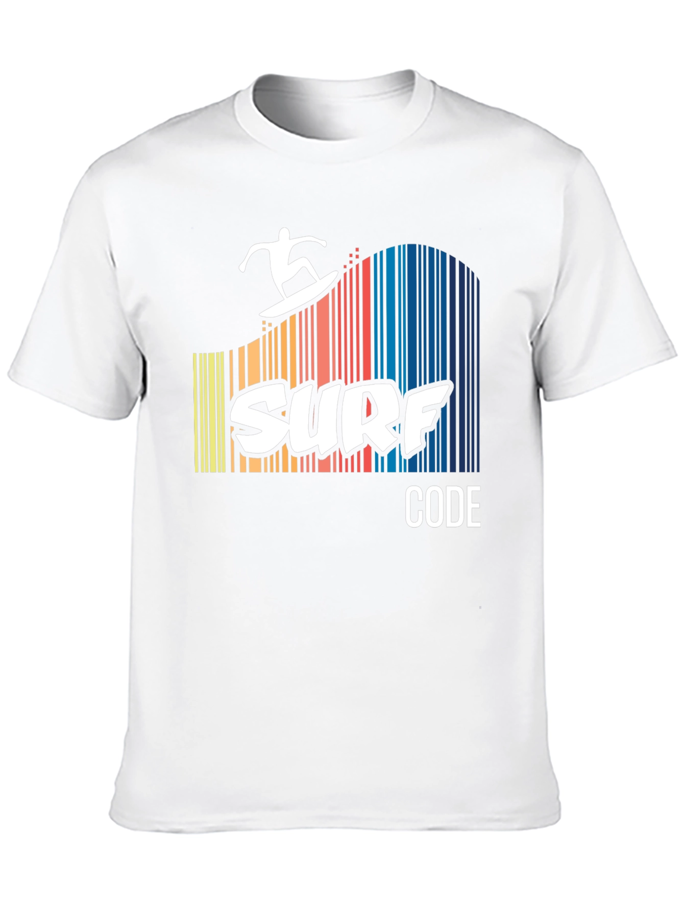 Black Surf Code Graphic Tee - Black Cotton T-Shirt view 10