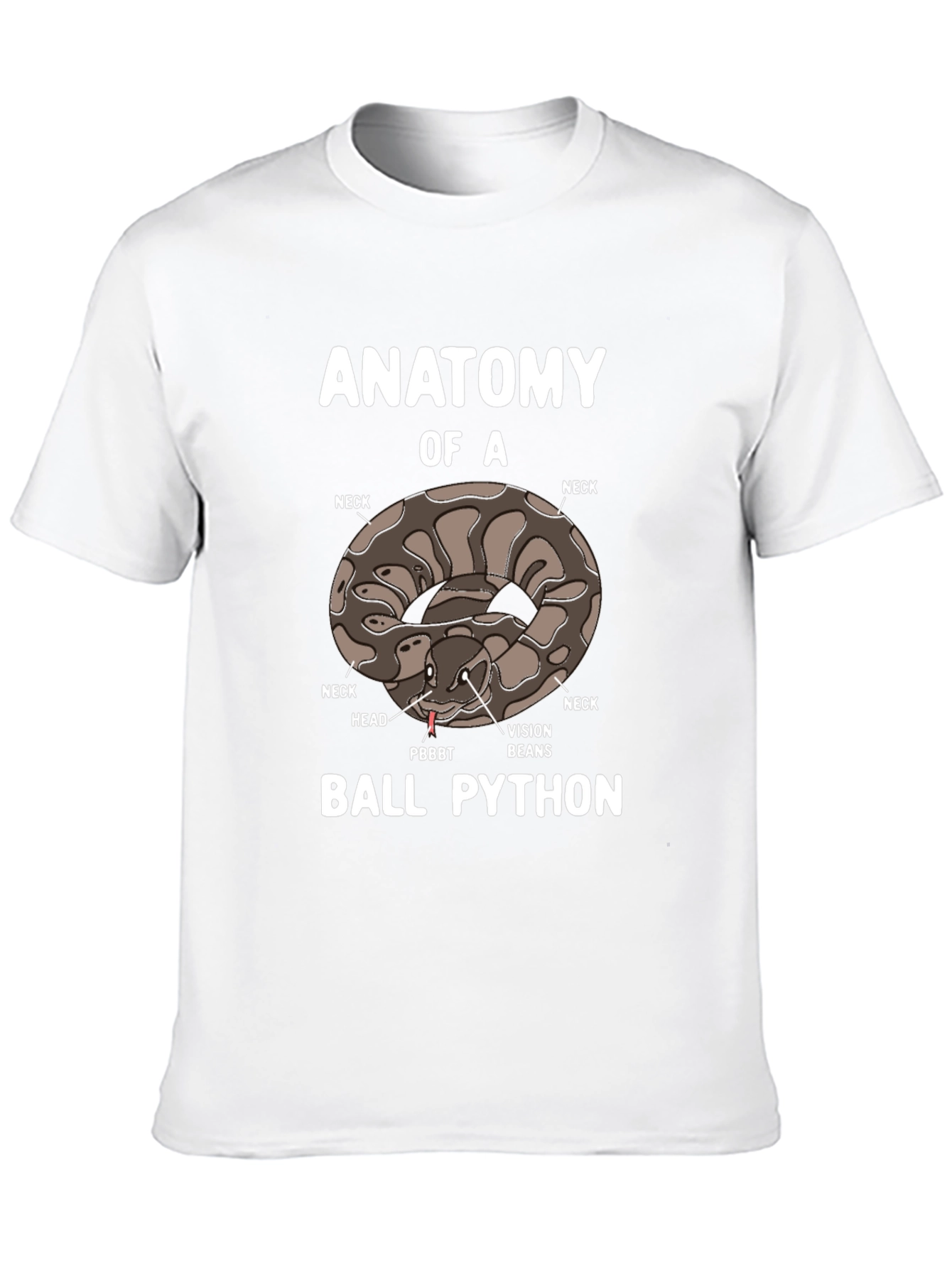 Black Anatomy of a Ball Python T-Shirt view 10