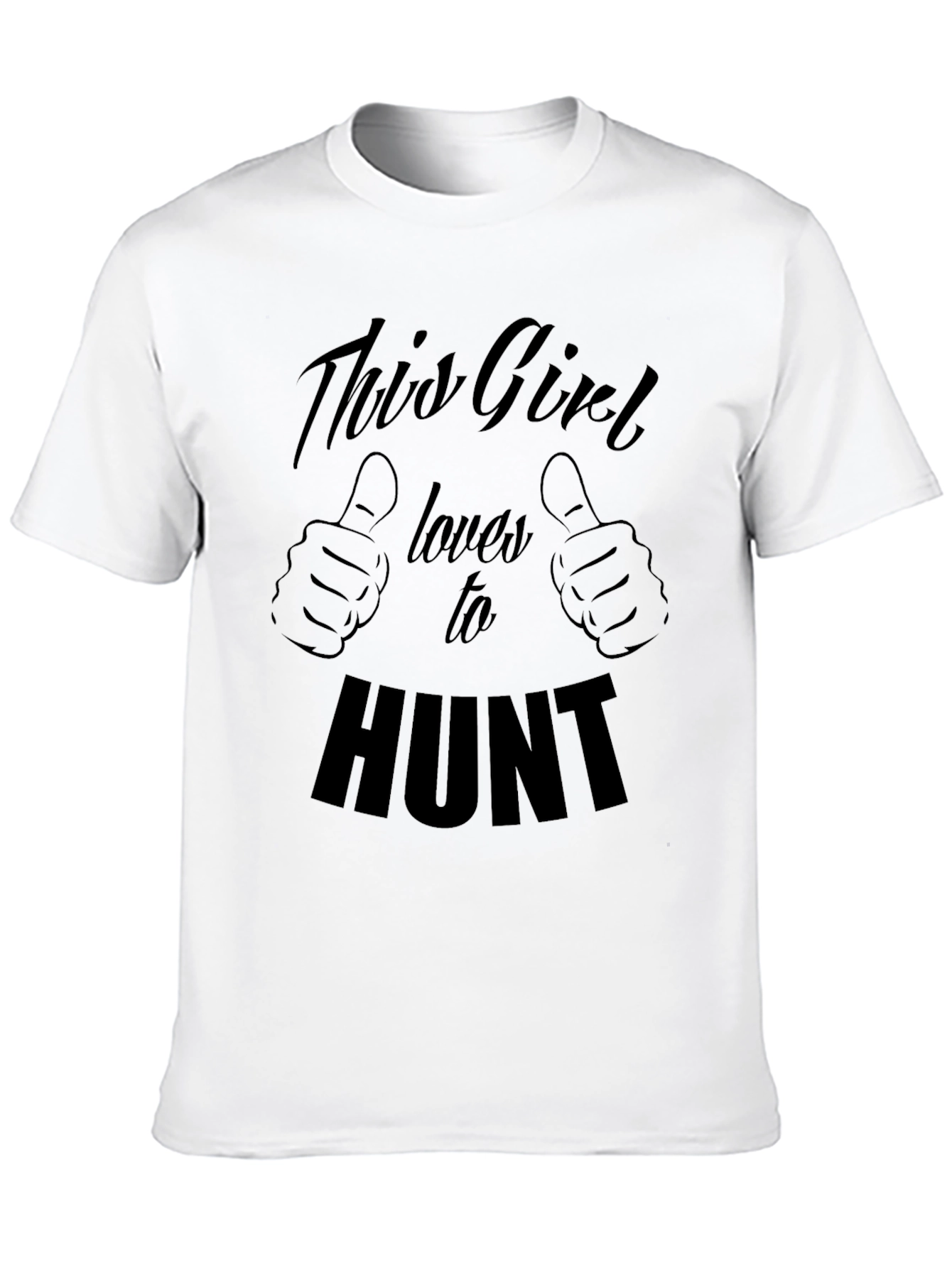 Black This Girl Loves To Hunt Graphic Tee view 10
