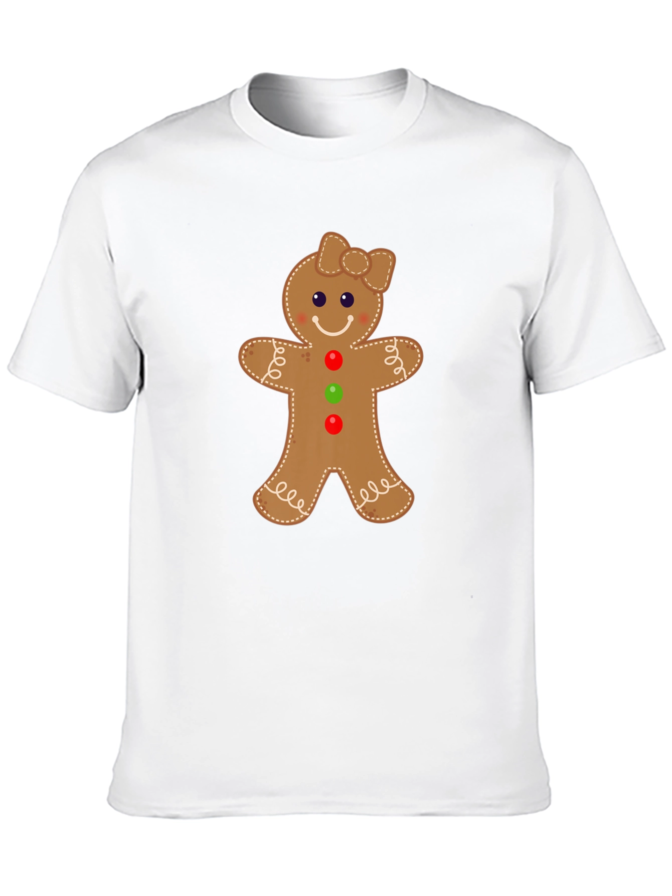 Black Gingerbread Man Holiday T-Shirt view 10