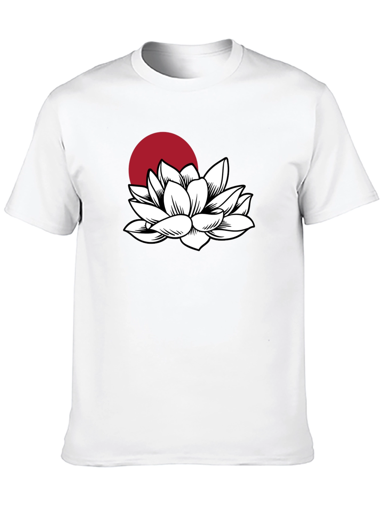 Black Lotus Flower T-Shirt - Black Graphic Tee view 10