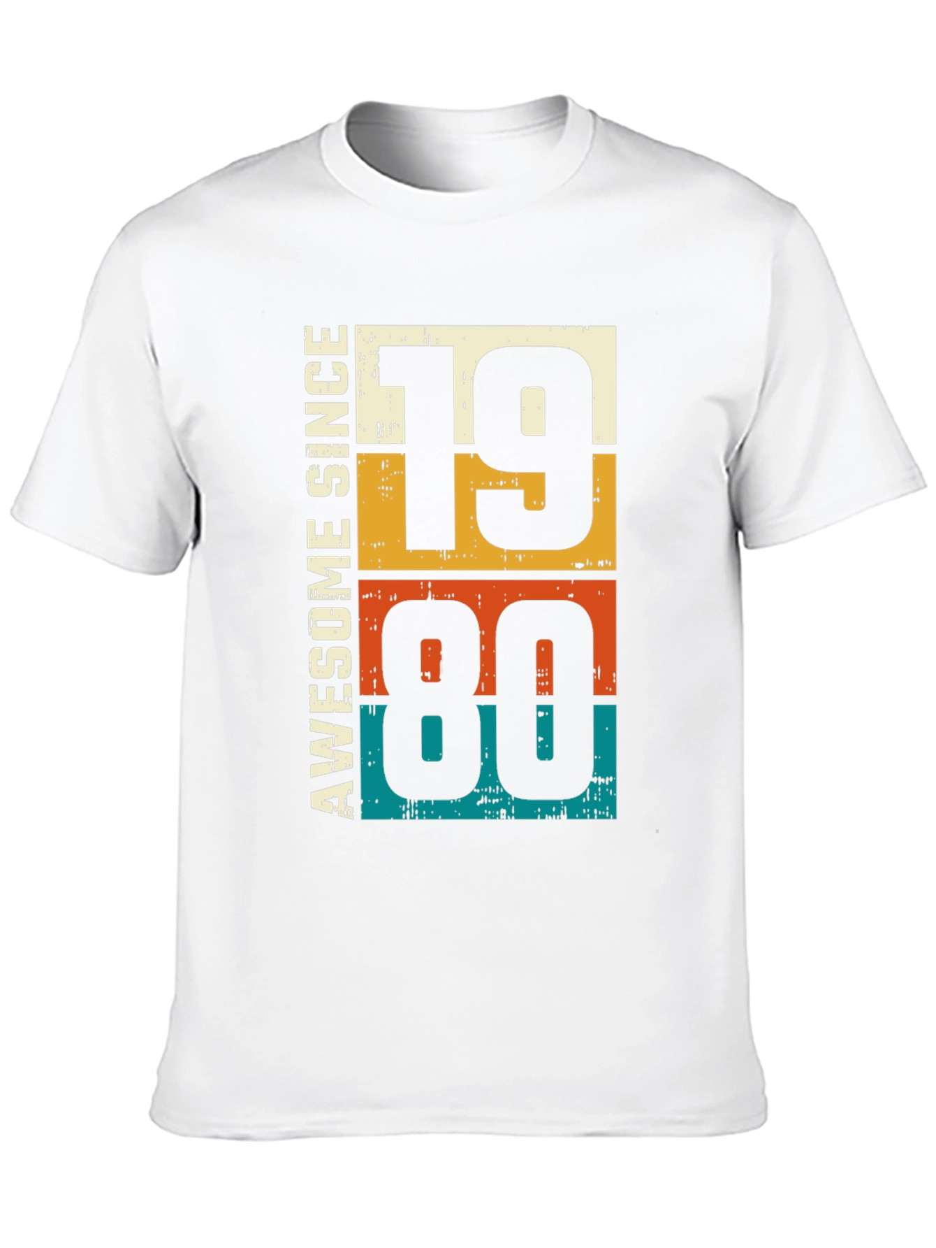 Black Awesome Since 1980 Graphic Tee - Retro Birthday Gift view 10