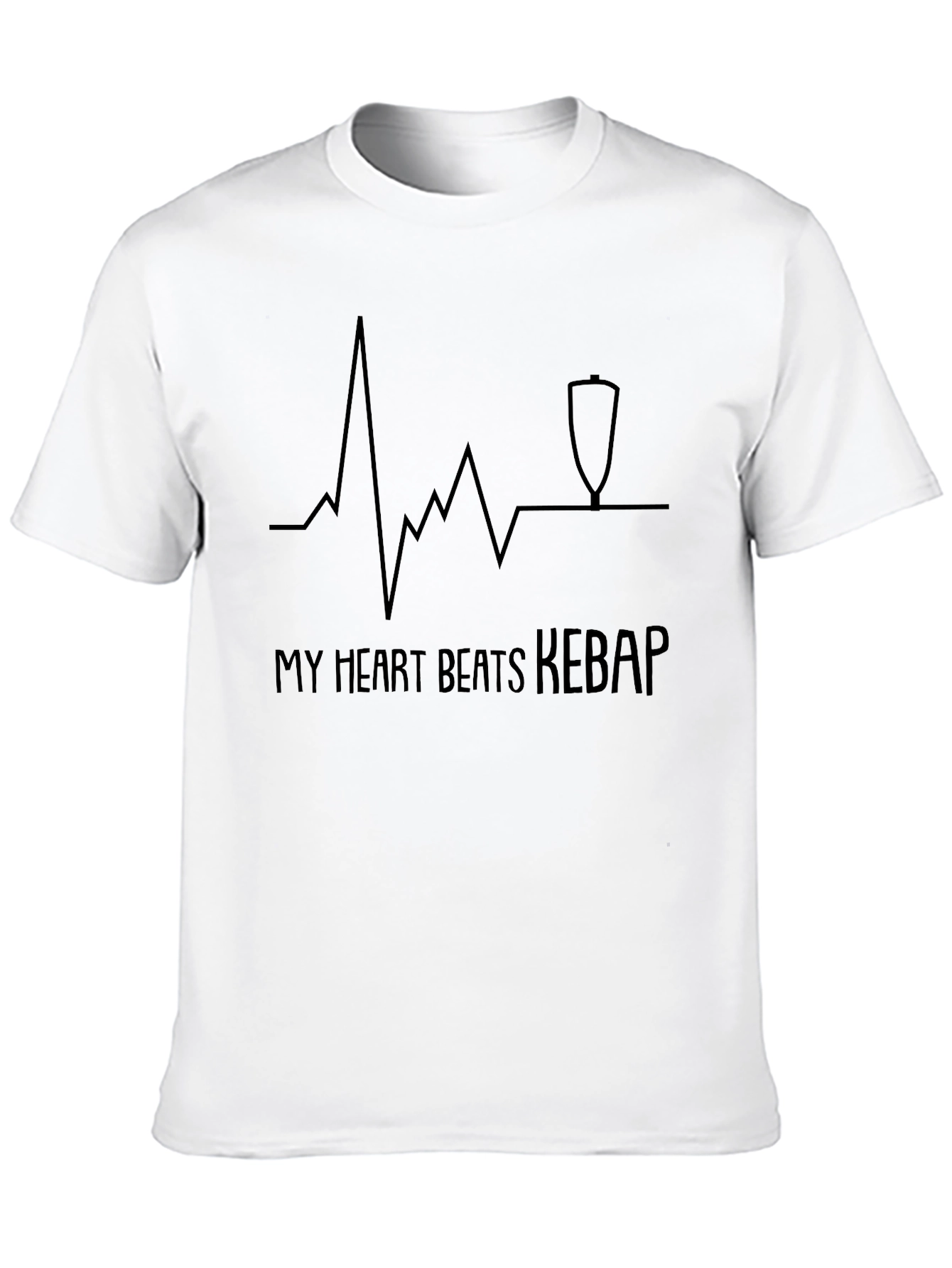 Black My Heart Beats Kebab Graphic Tee view 10