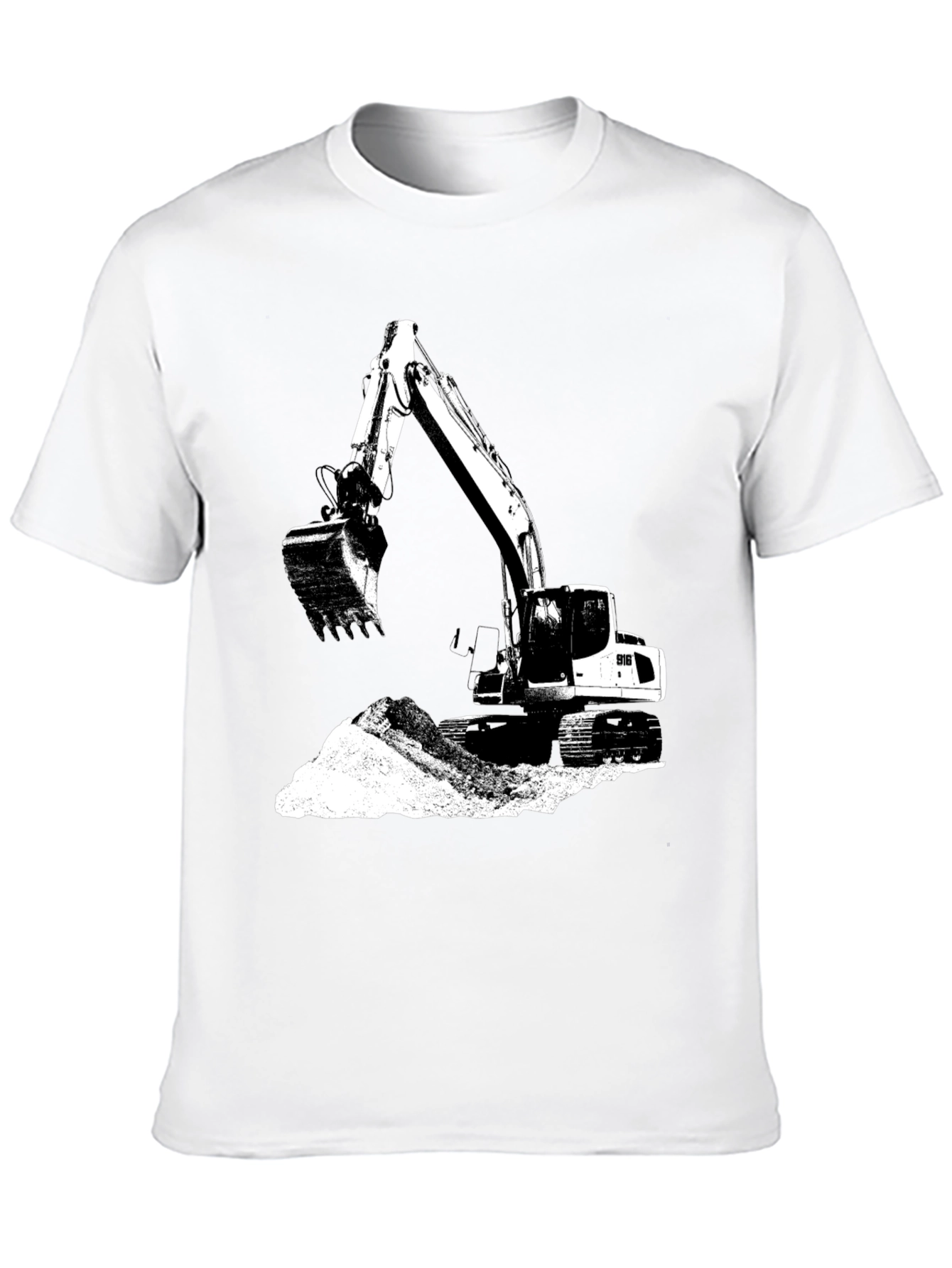 Black Excavator Graphic Tee - Black view 10