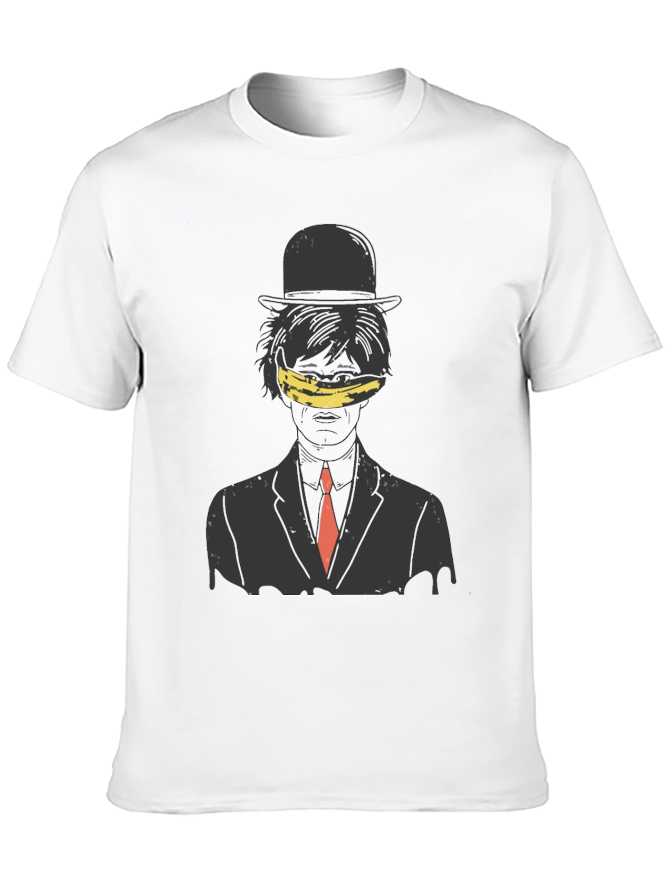 Black Artistic Banana Blinded Man Graphic Tee view 10