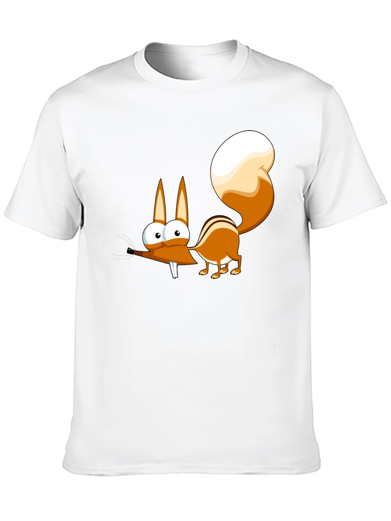 Black Funny Cartoon Squirrel Graphic T-Shirt view 10
