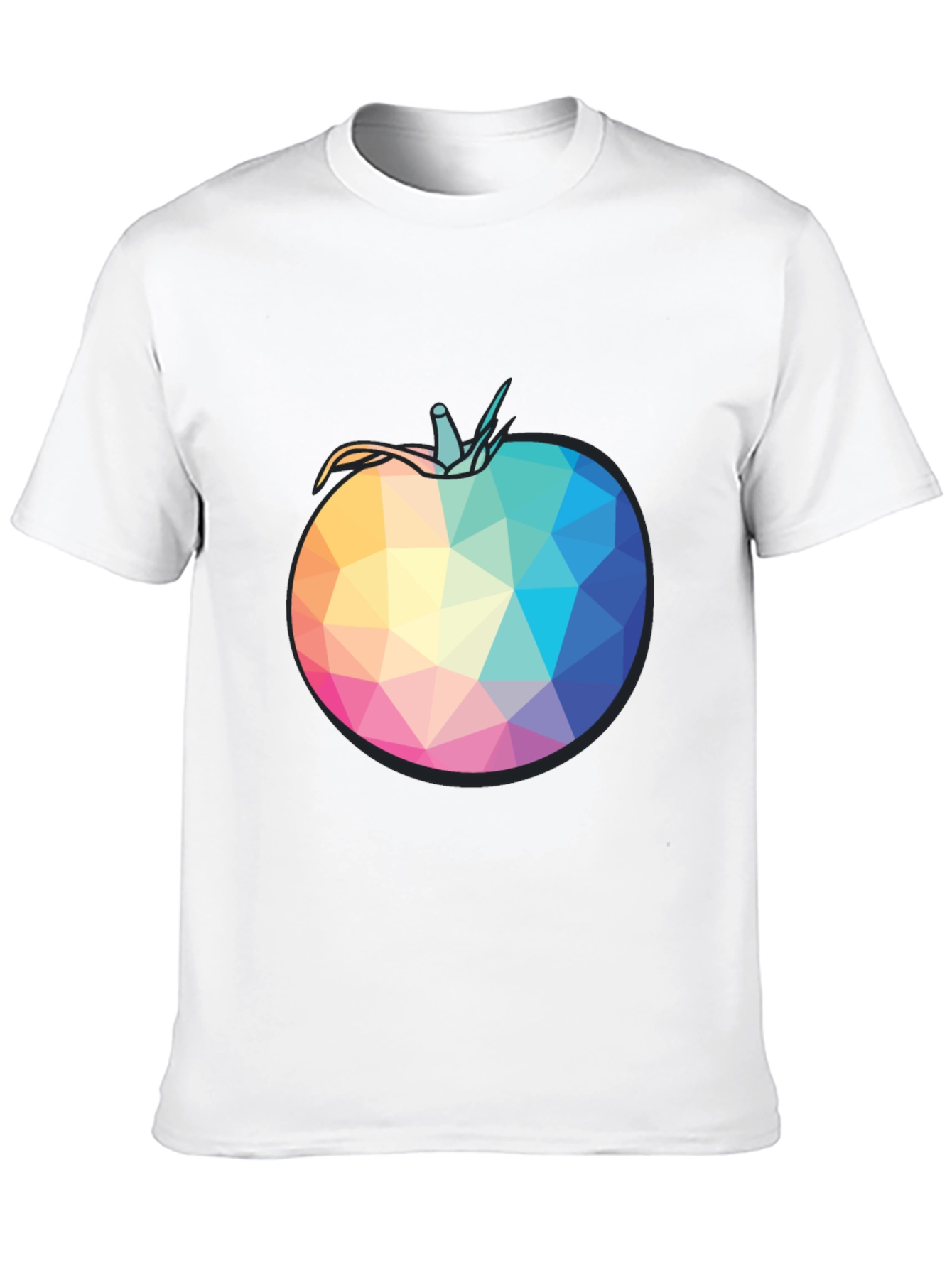 Black Geometric Tomato Black T-Shirt view 10