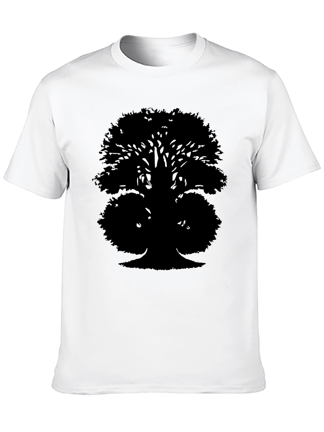 Black Black Tree Silhouette Graphic Tee view 10