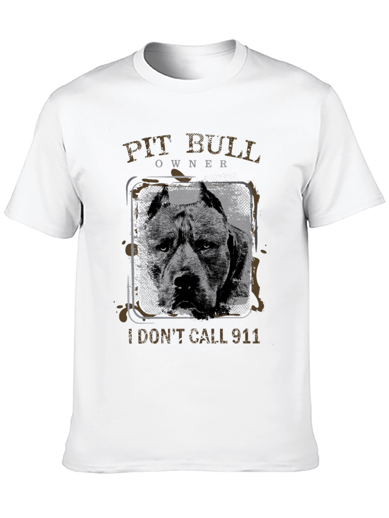 Black Pit Bull Owner T-Shirt - I Don't Call 911 view 10