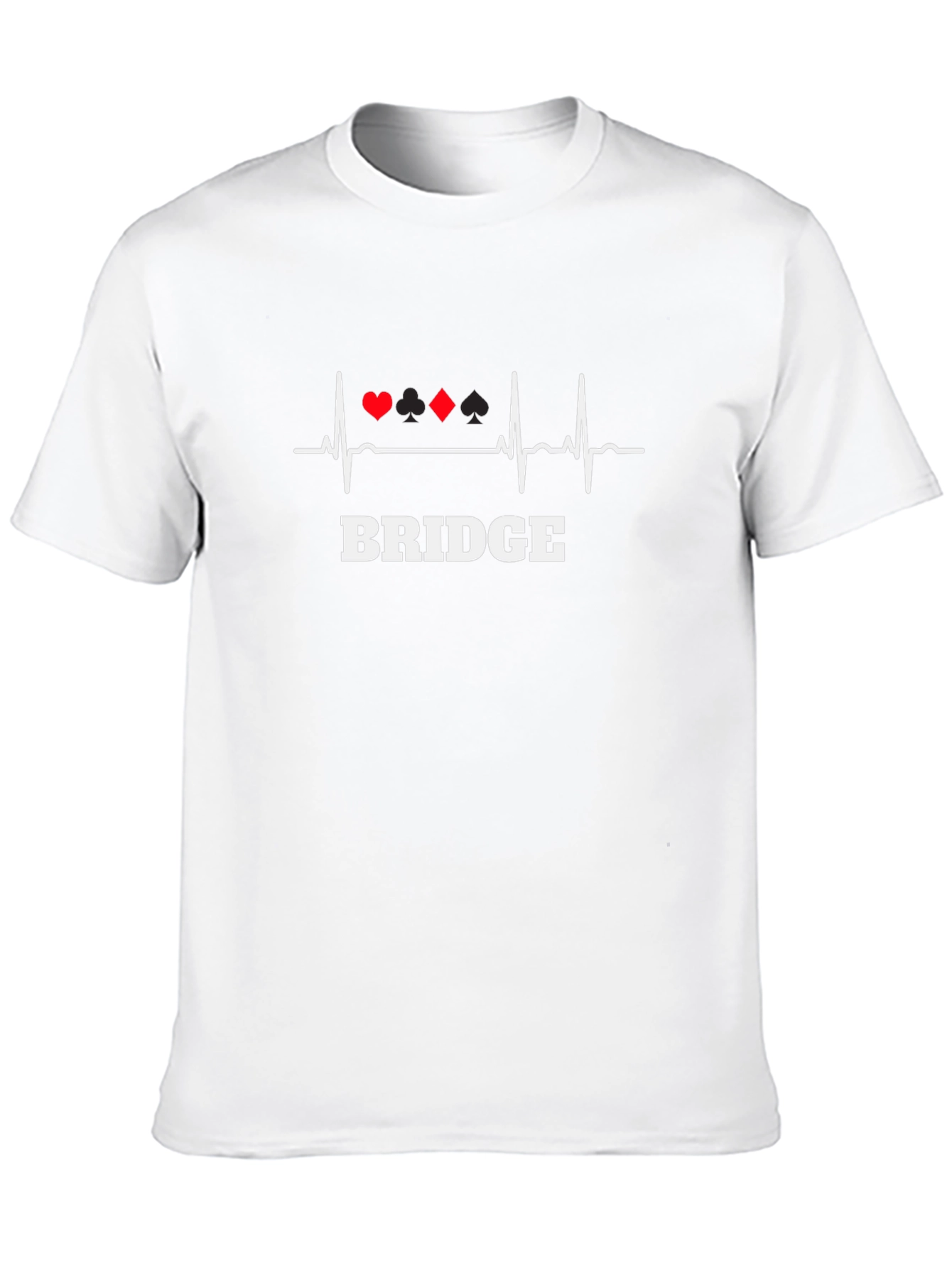 Black Bridge Heartbeat T-Shirt - Card Game Life Line view 10