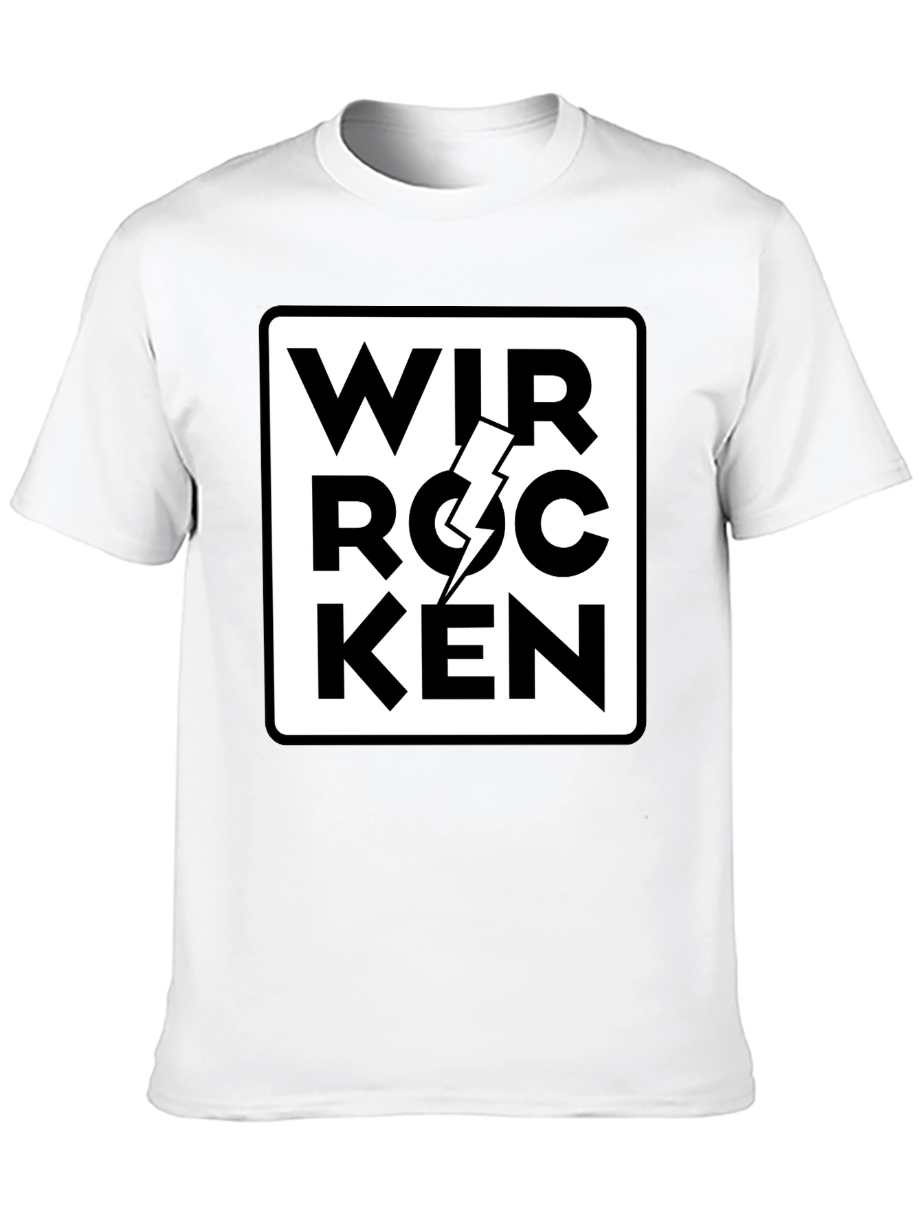 Black Wir Rocken T-Shirt - Black Graphic Tee view 10