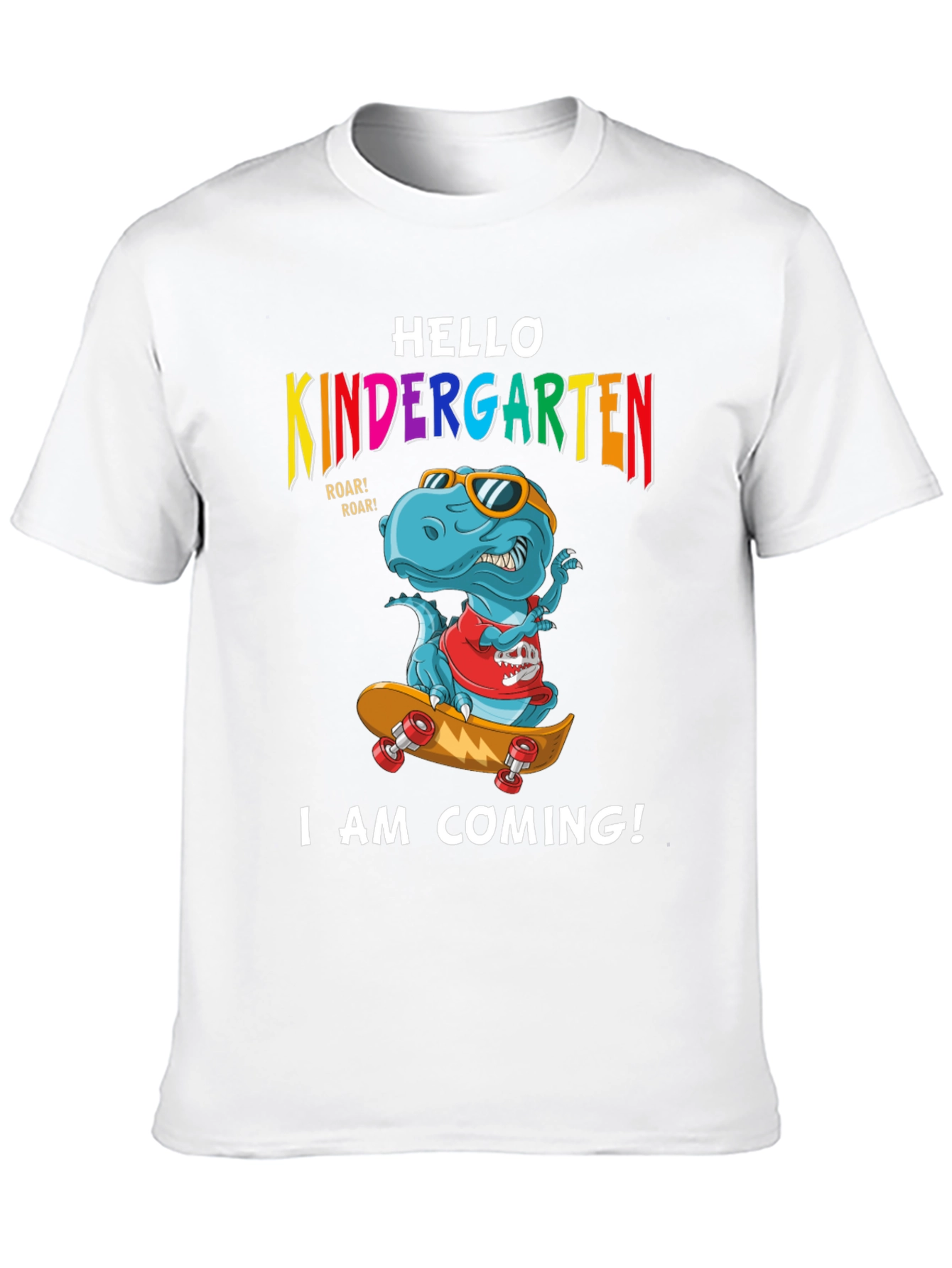Black Hello Kindergarten Dinosaur T-Shirt view 10