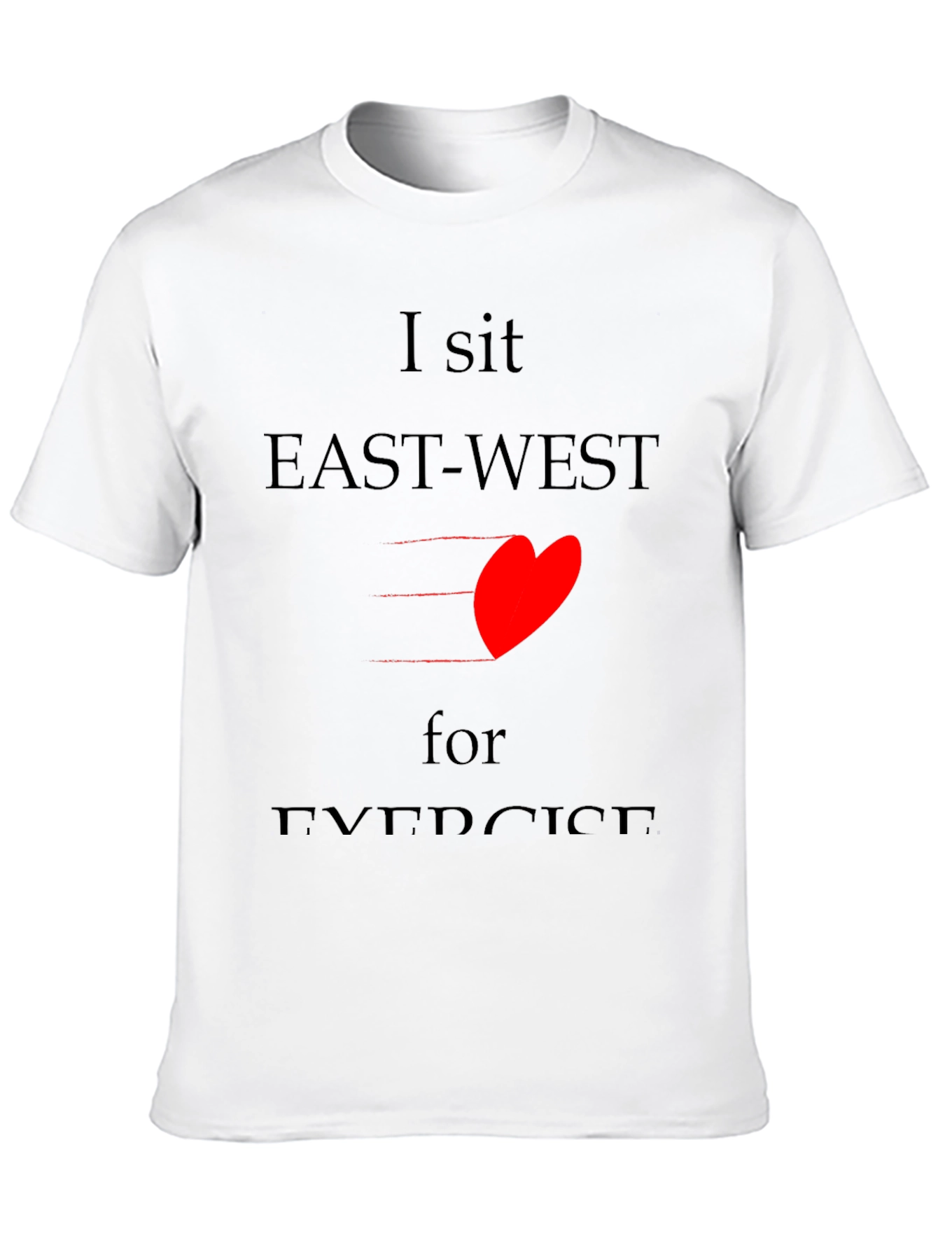 Black I Sit East-West for Exercise T-Shirt view 10