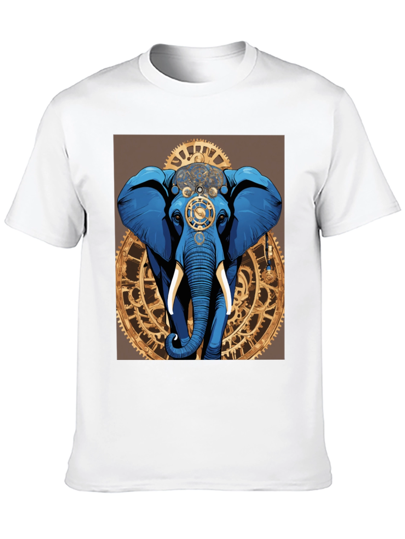 Black Steampunk Elephant Graphic Tee - Unique Design view 10