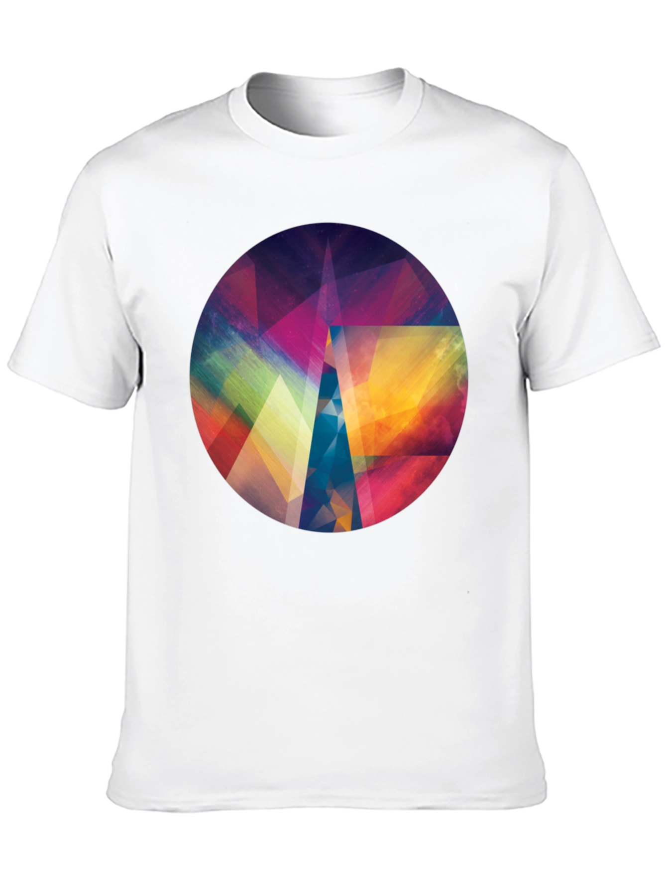 Black Geometric Abstract Art Men's Black T-Shirt view 10