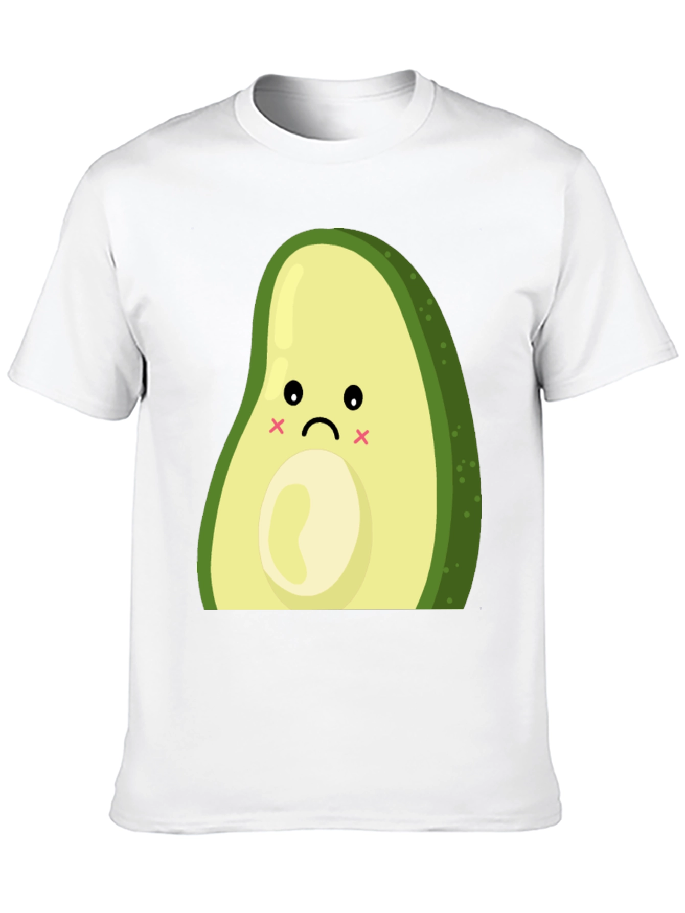 Black Sad Avocado Graphic T-Shirt - Cute and Unique view 10