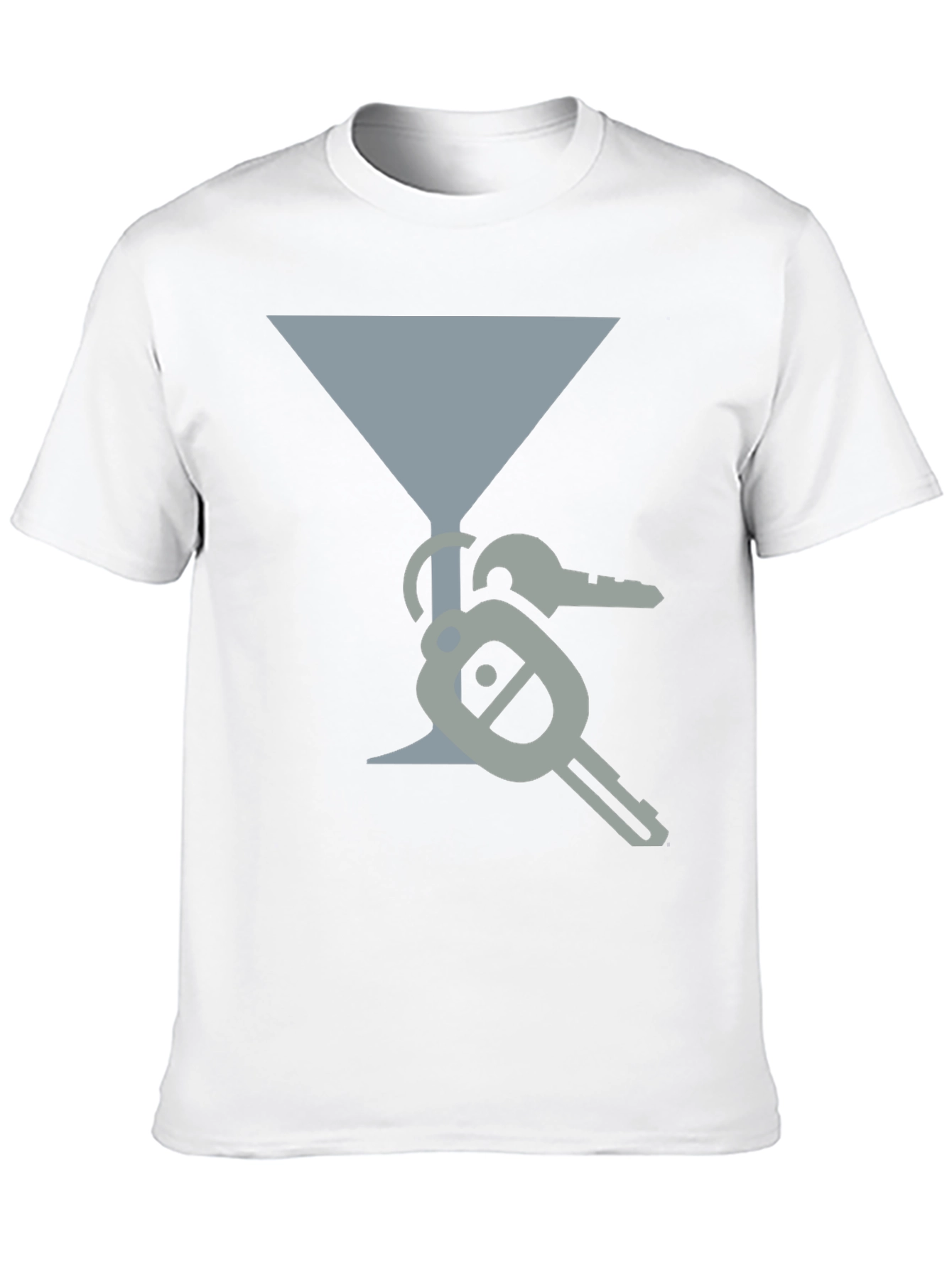 Black Martini Glass & Keys Graphic Tee view 10