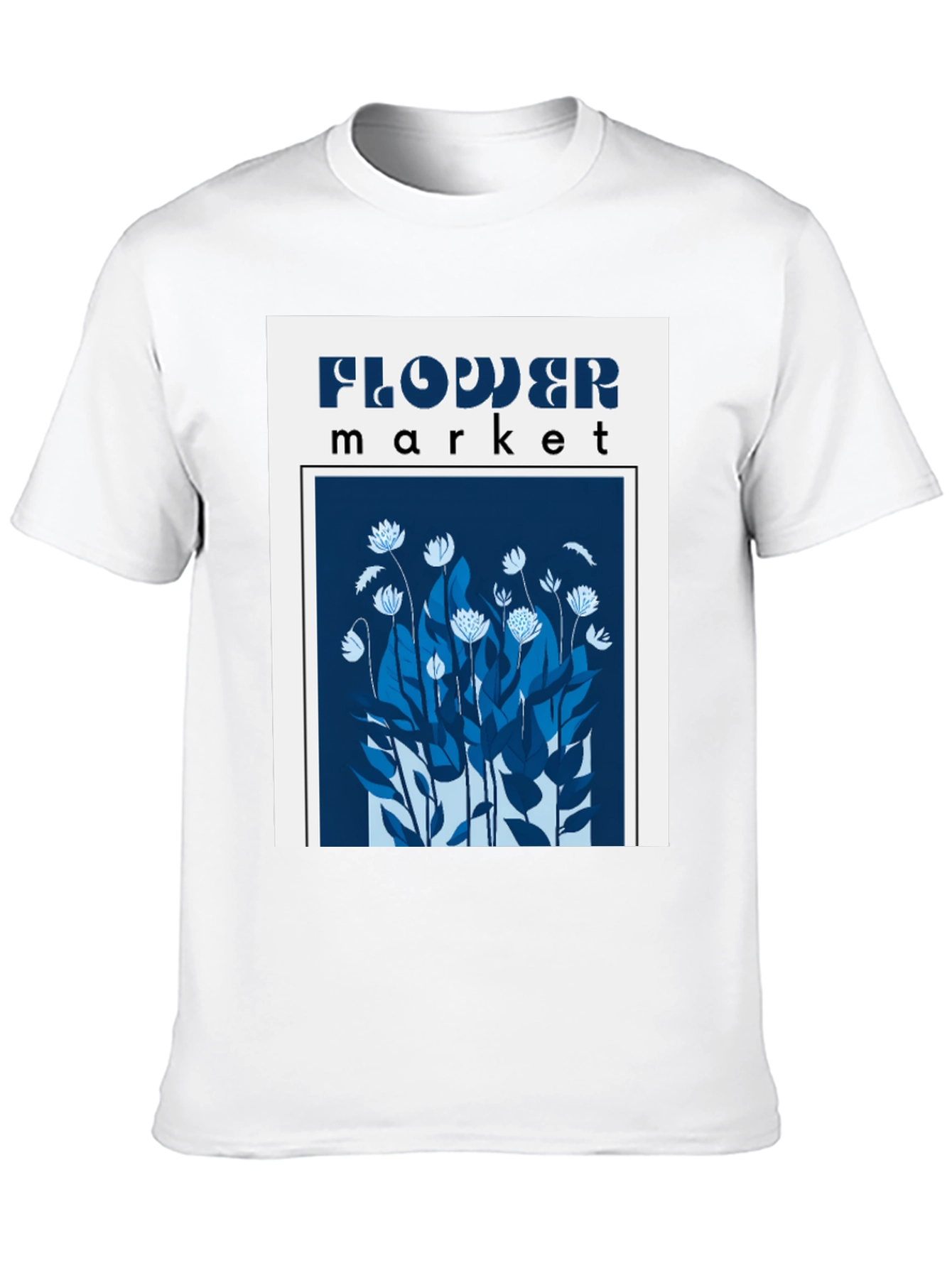 Black Flower Market Graphic Tee - Black Cotton Blend view 10