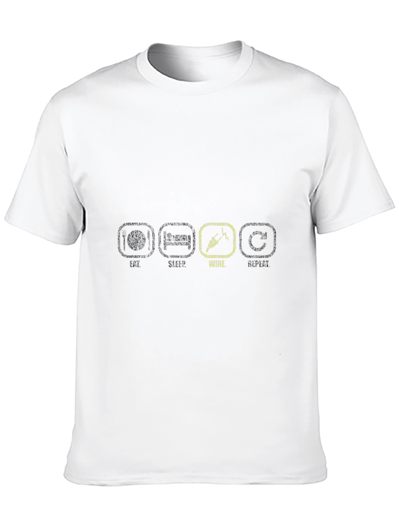 Black Eat Sleep Wire Repeat Black T-Shirt view 10