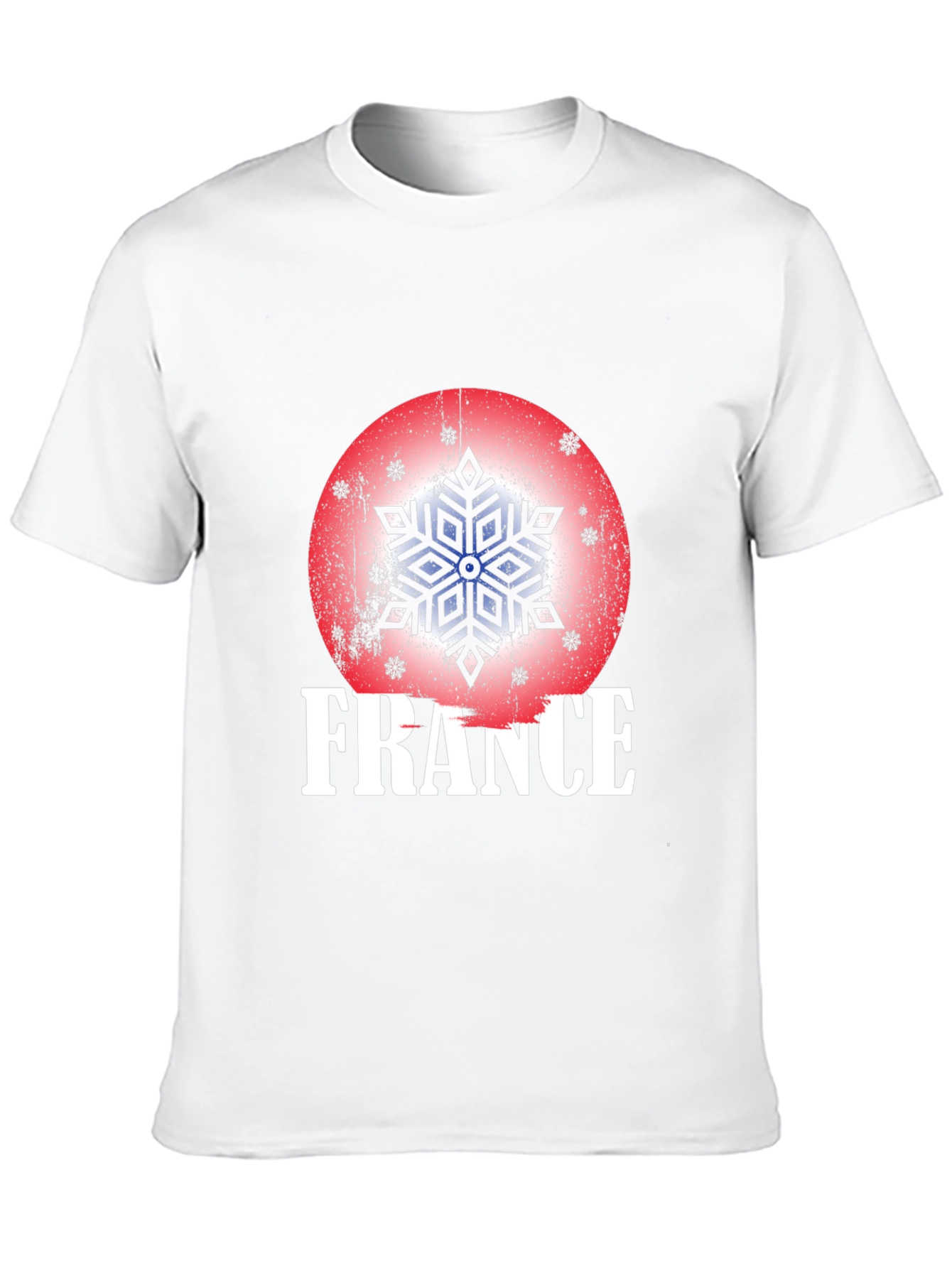 France Snowflake Graphic Tee - Winter Holiday Souvenir - 10