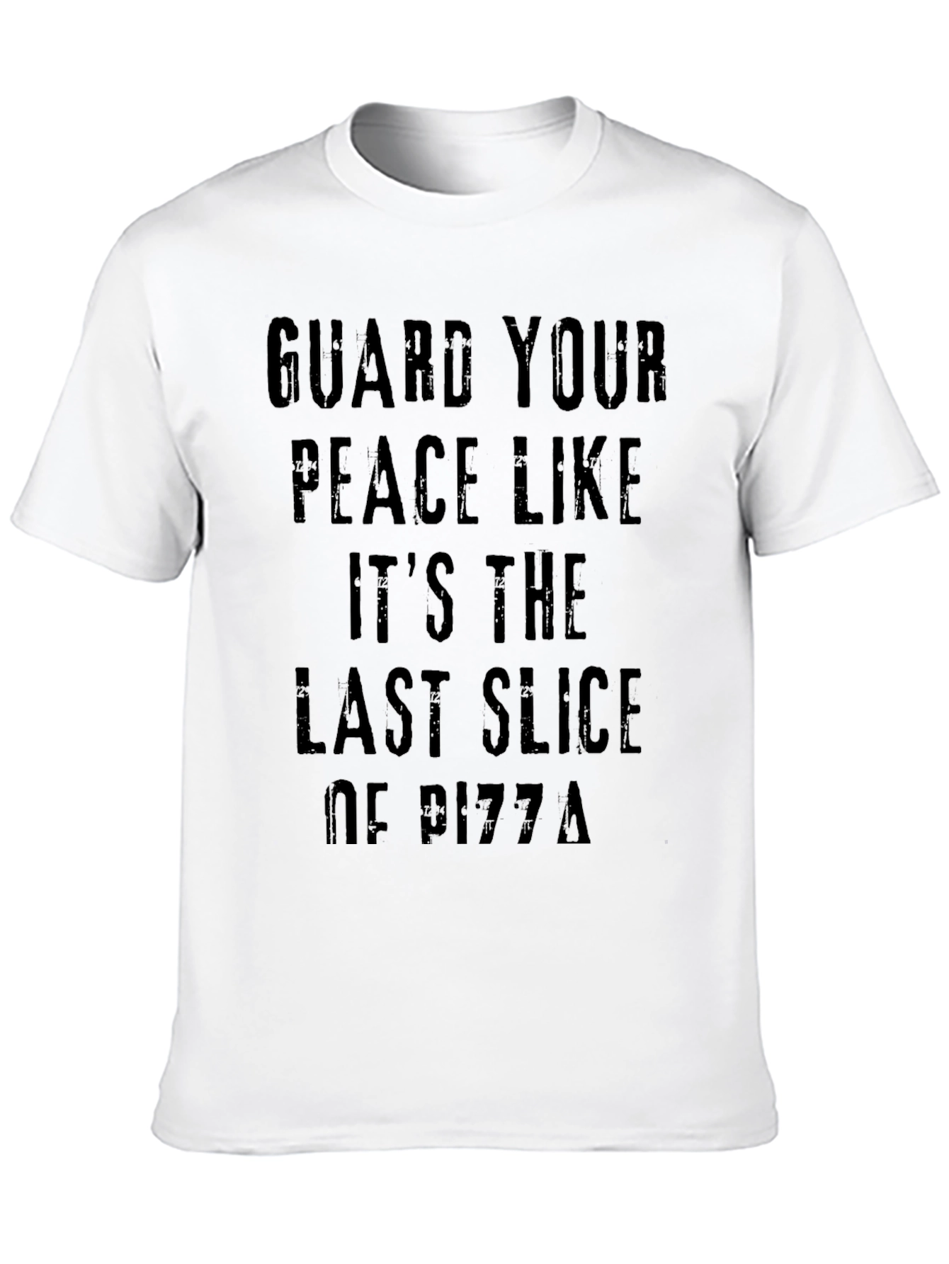 Black Guard Your Peace Like Pizza T-Shirt view 10