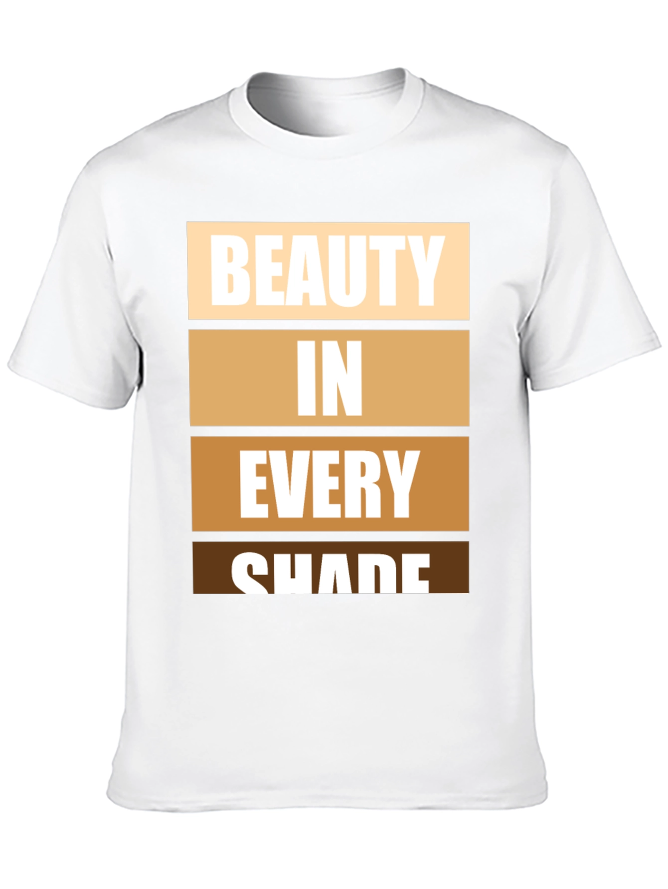Black Beauty in Every Shade T-Shirt - Diverse Skin Tone Design view 10