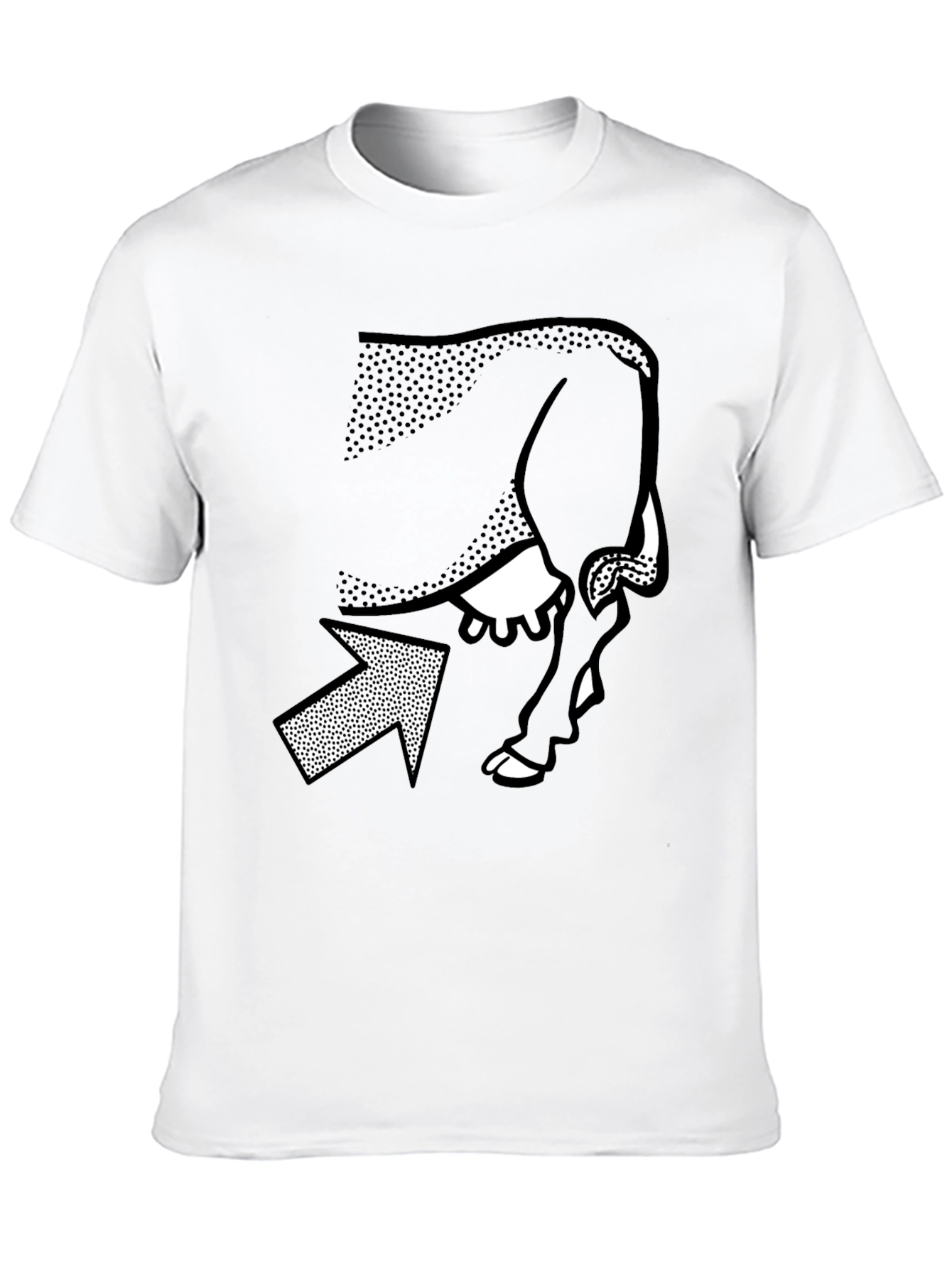 Black Optical Illusion T-Shirt - Cow or Woman? view 10