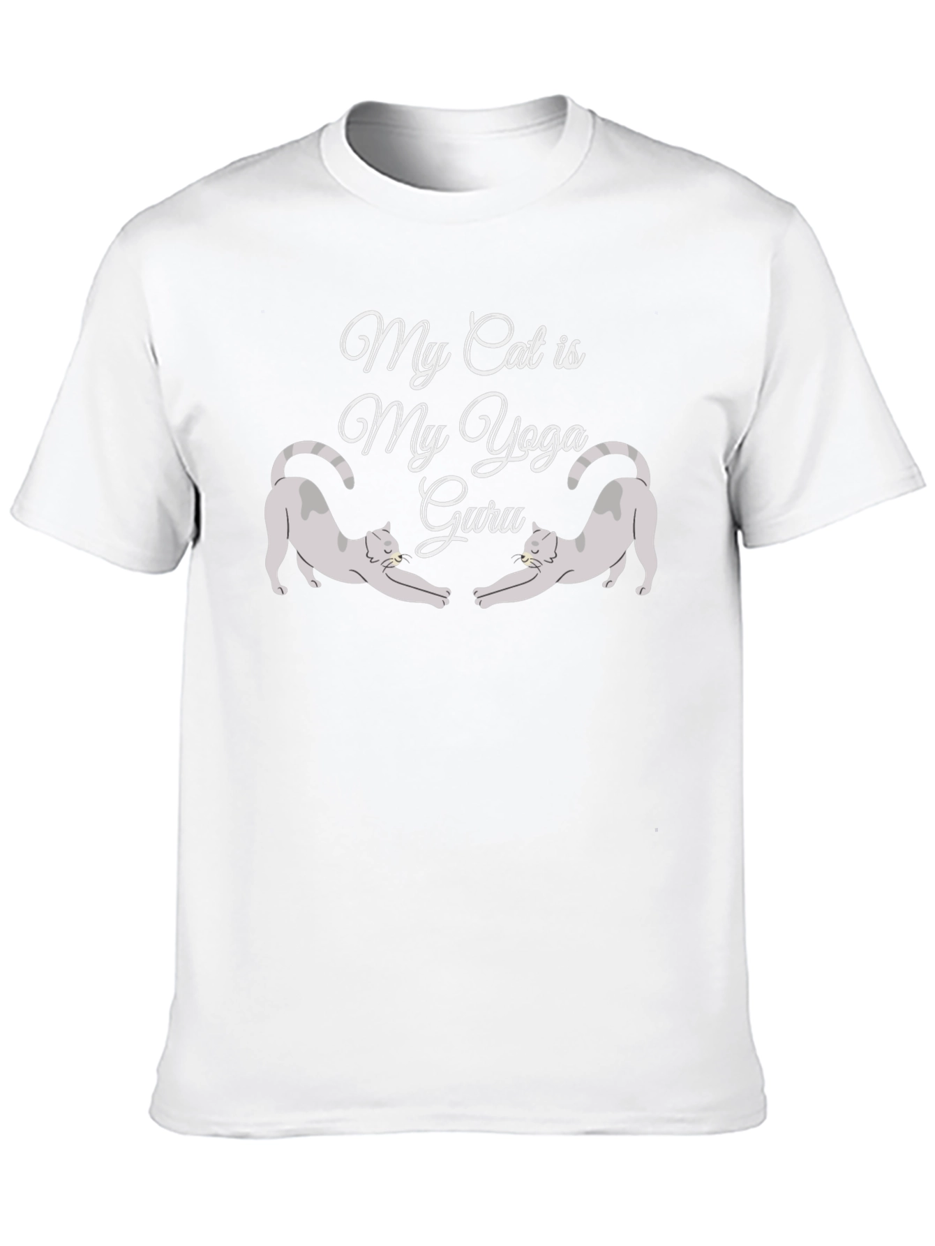 Black My Cat is My Yoga Guru Black T-Shirt view 10