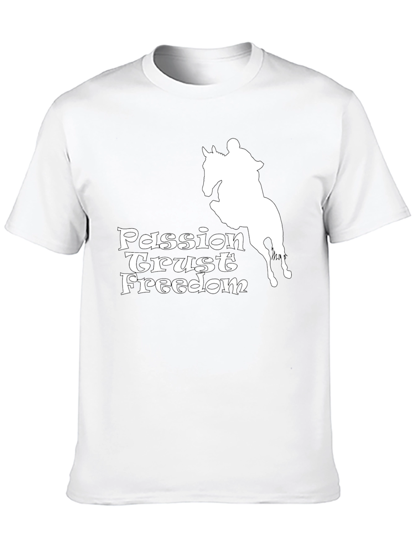 Black Passion Trust Freedom Horse Graphic Tee view 10
