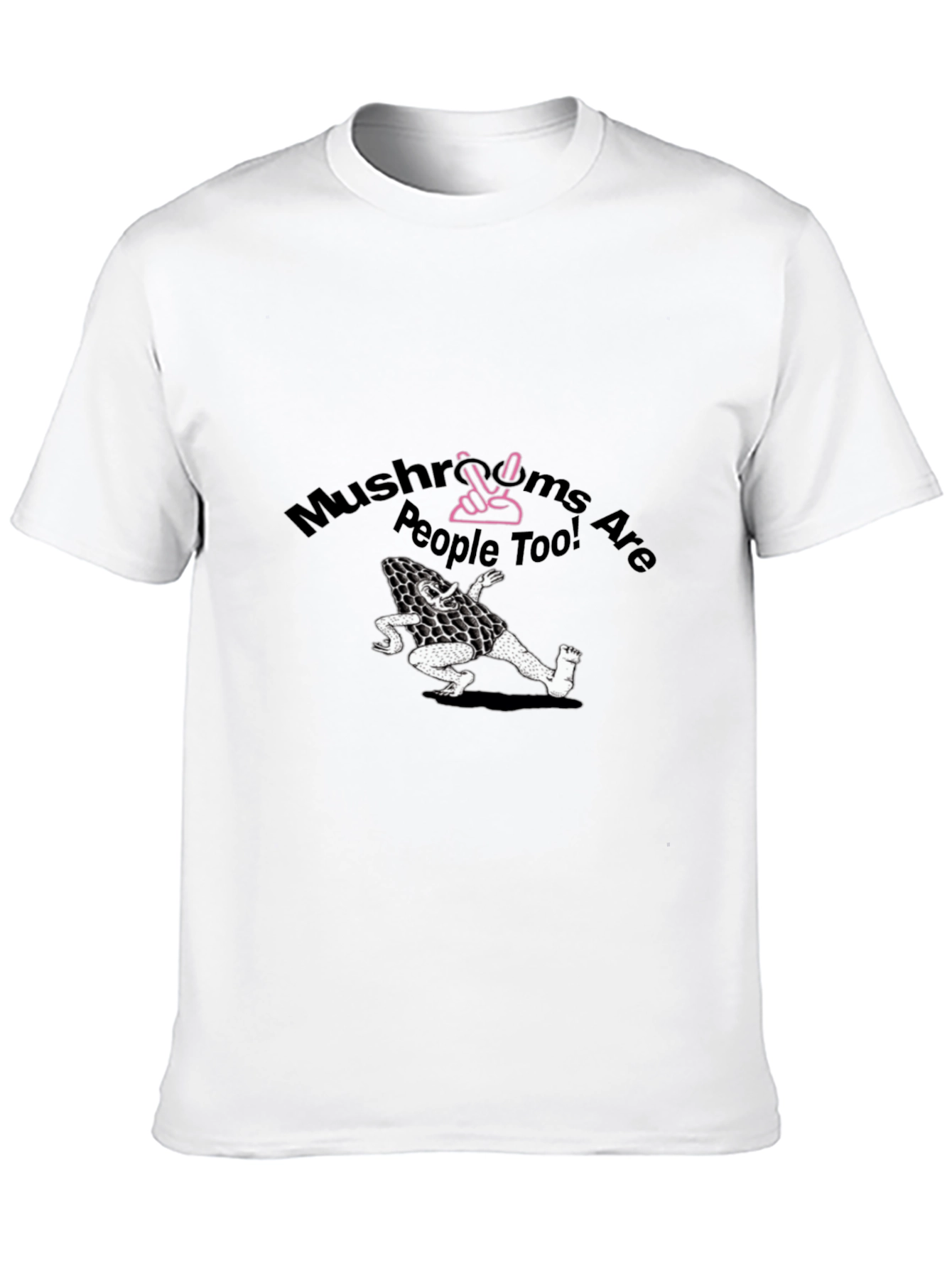 Black Mushroom People T-Shirt - Vegan Tee view 10