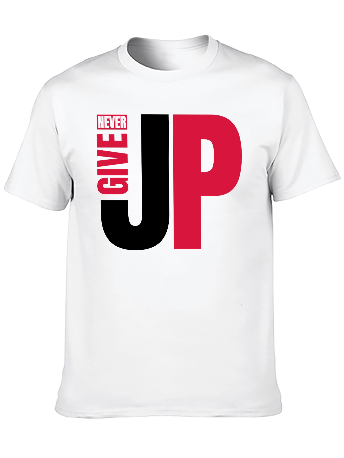 Black Never Give Up Graphic Tee - Motivational Black T-Shirt view 10