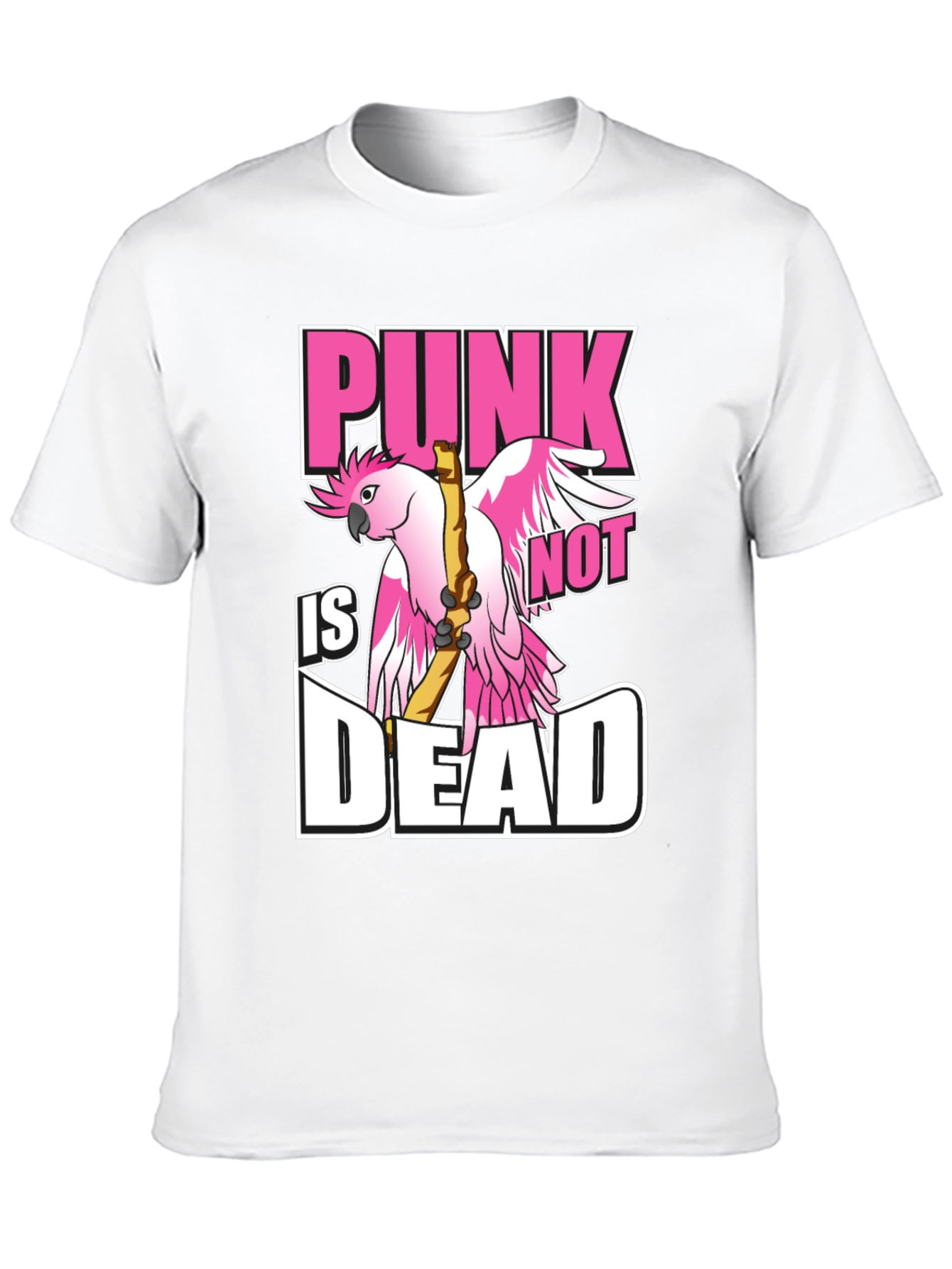 Black Punk Not Dead T-Shirt - Bird Design view 10