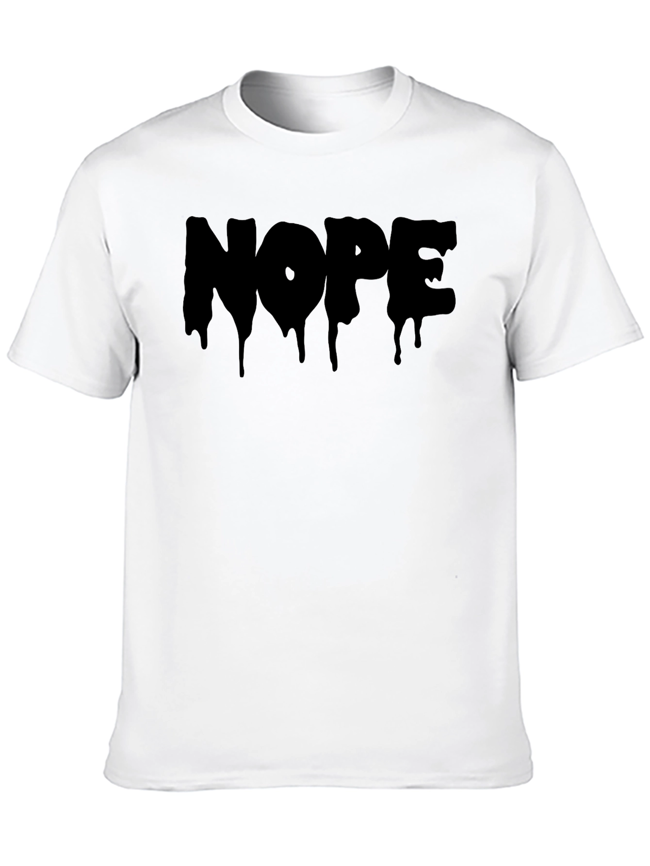 Black Nope Drip Graphic Tee - Men's Black T-Shirt view 10