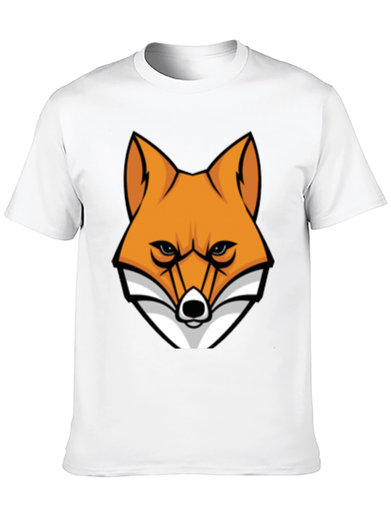 Black Cool Fox Graphic Tee - Black Cotton T-Shirt view 10