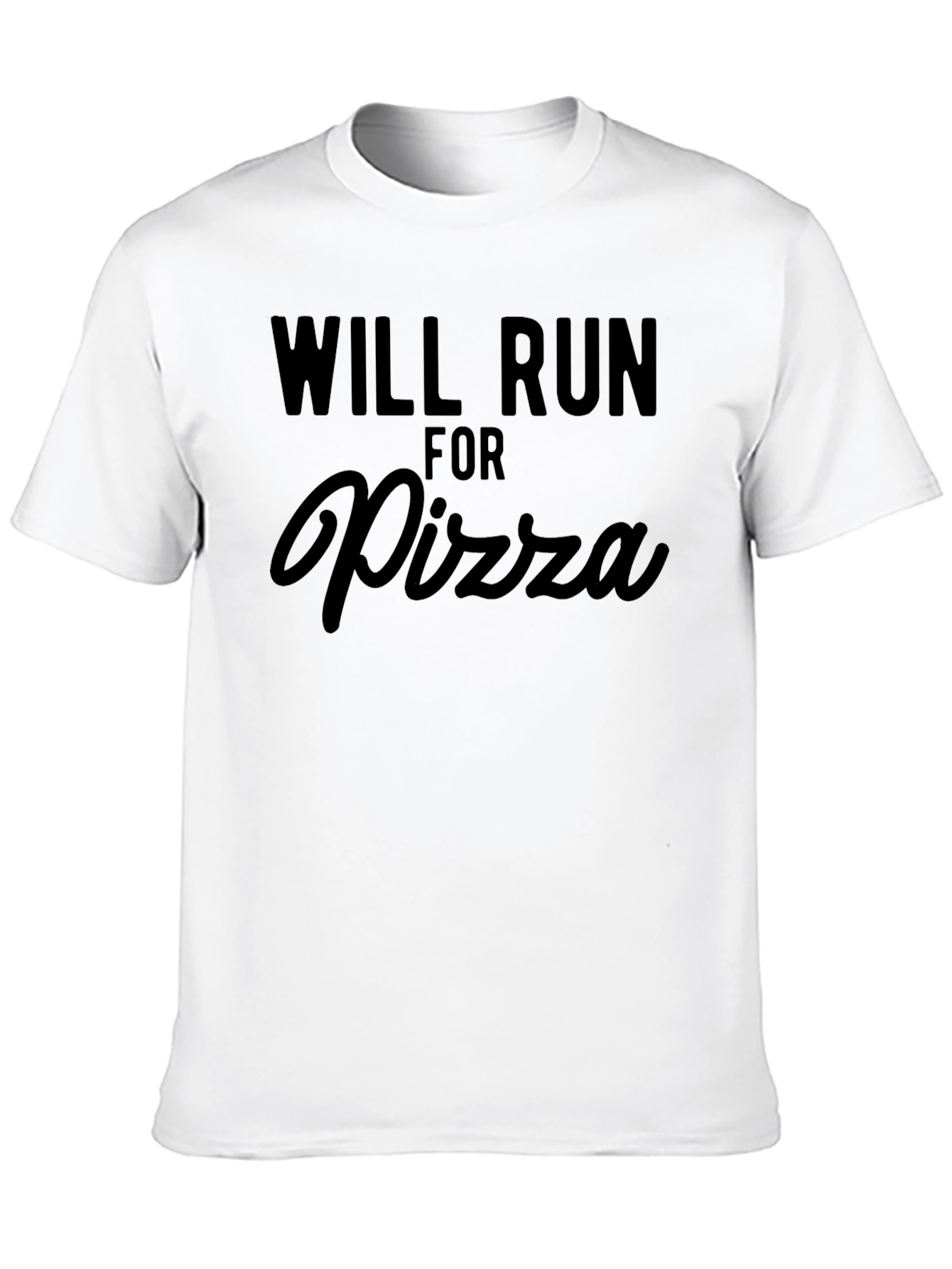 Black Will Run For Pizza T-Shirt - Funny Graphic Tee view 10
