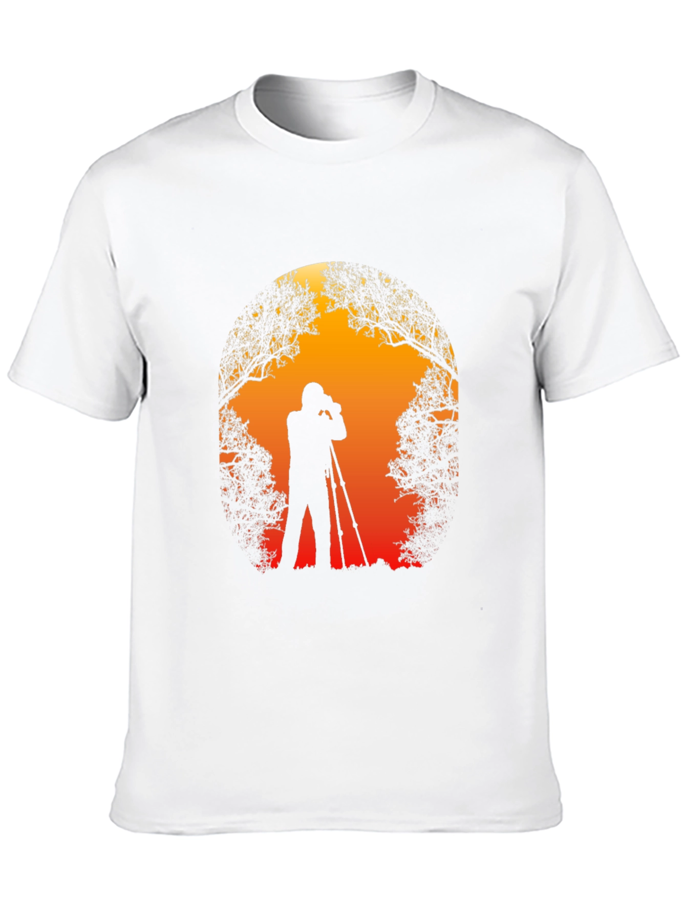 Black Photographer Silhouette Graphic T-Shirt view 10