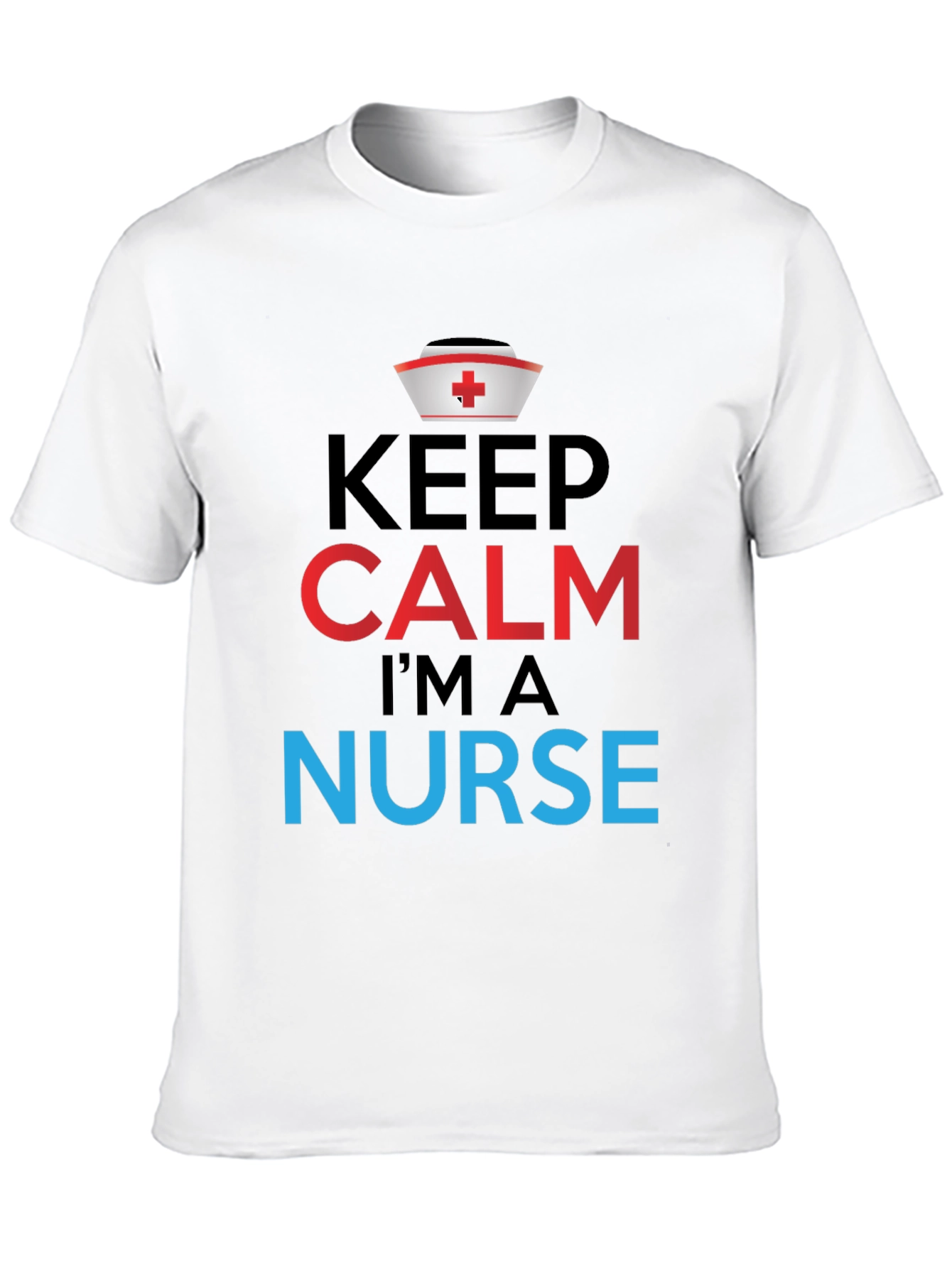 Black Keep Calm I'm a Nurse Graphic Tee view 10