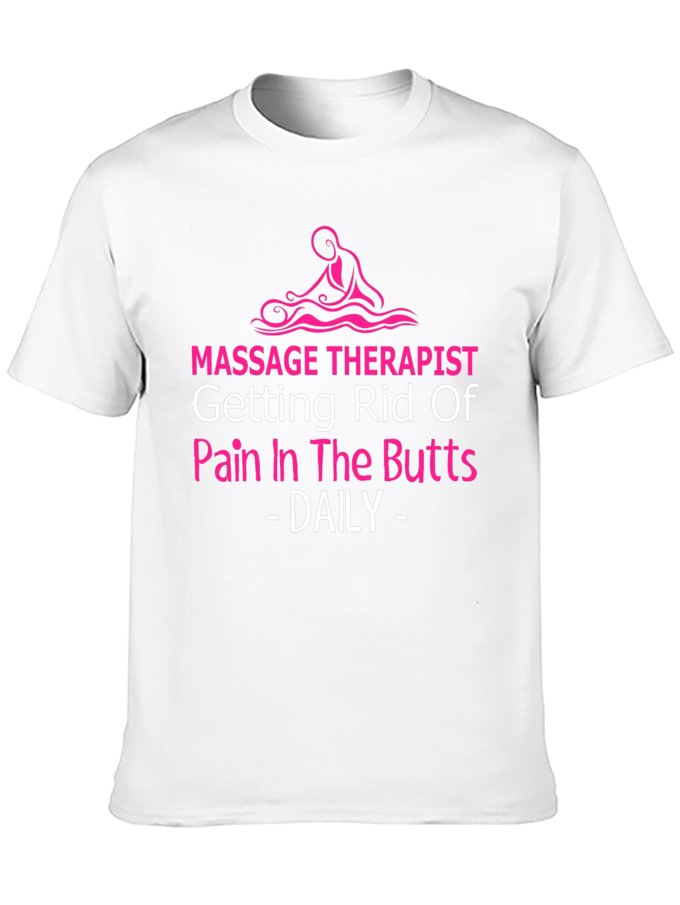 Black Massage Therapist Novelty T-Shirt - Pain Relief Humor view 10