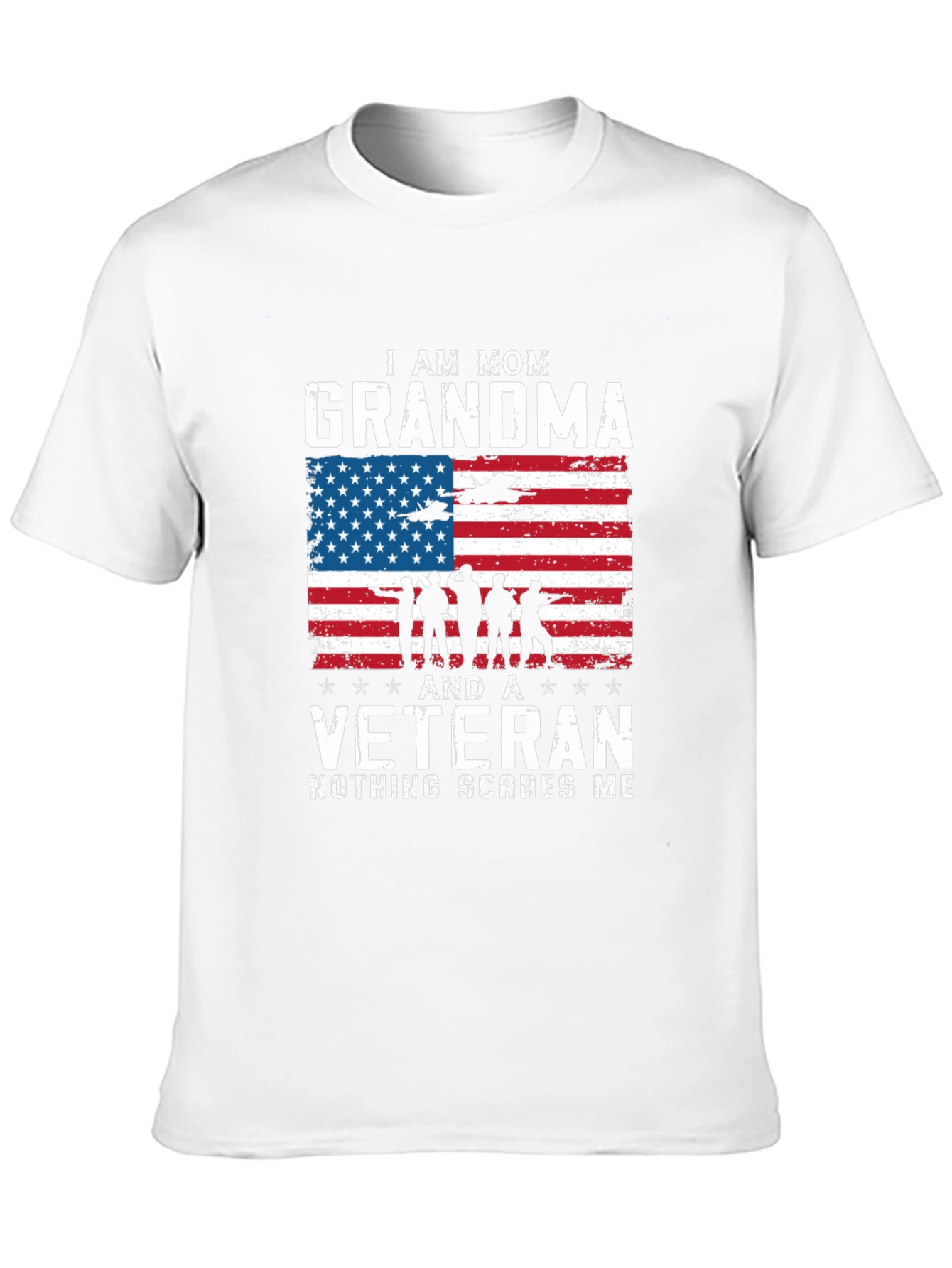 Black Mom Grandma Veteran Graphic Tee view 10