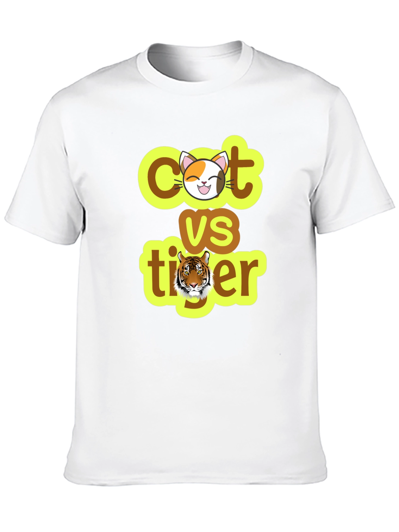 Black Cat vs Tiger Graphic T-Shirt view 10