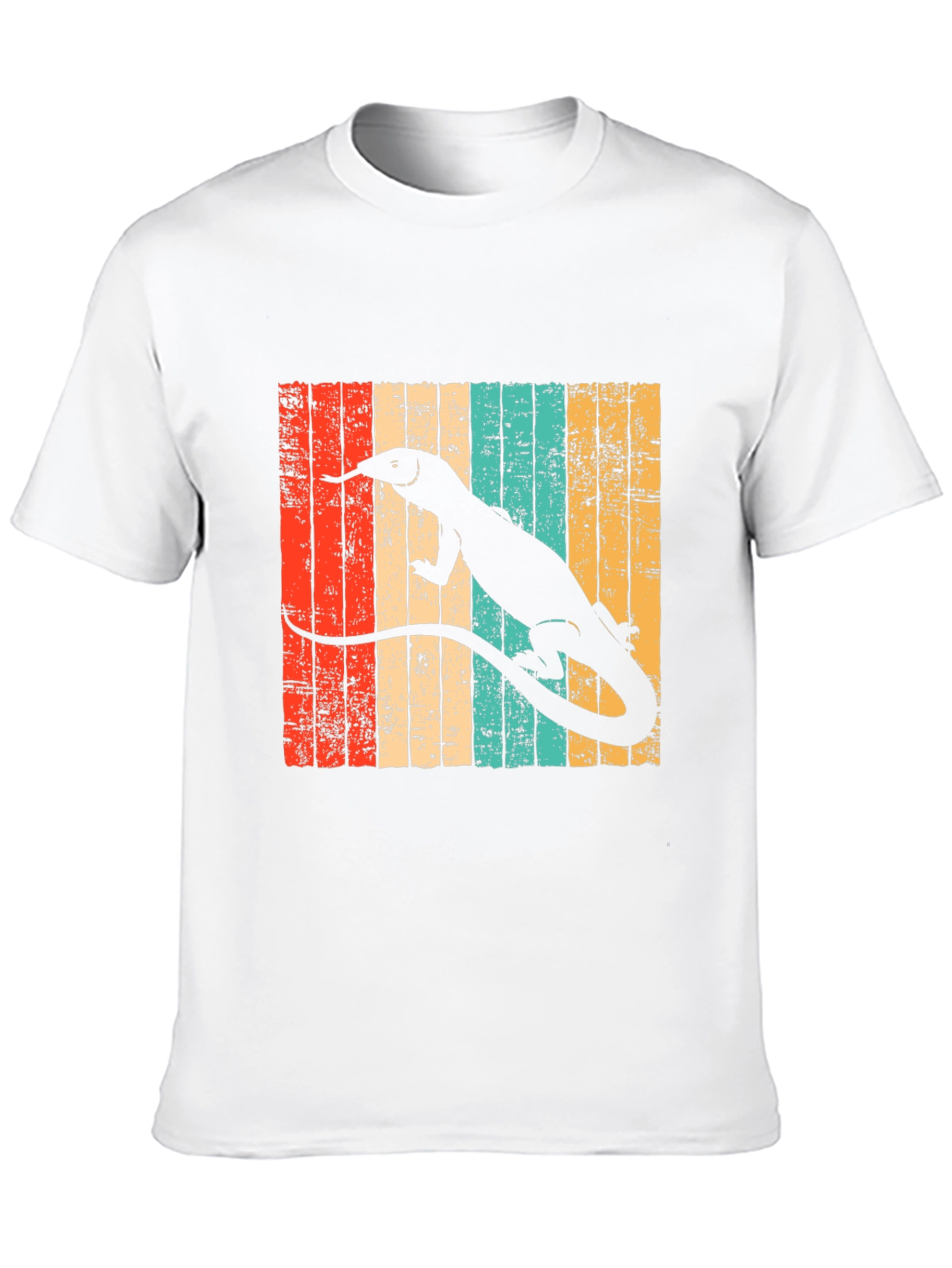 Black Retro Reptile T-Shirt: Lizard Design Tee view 10