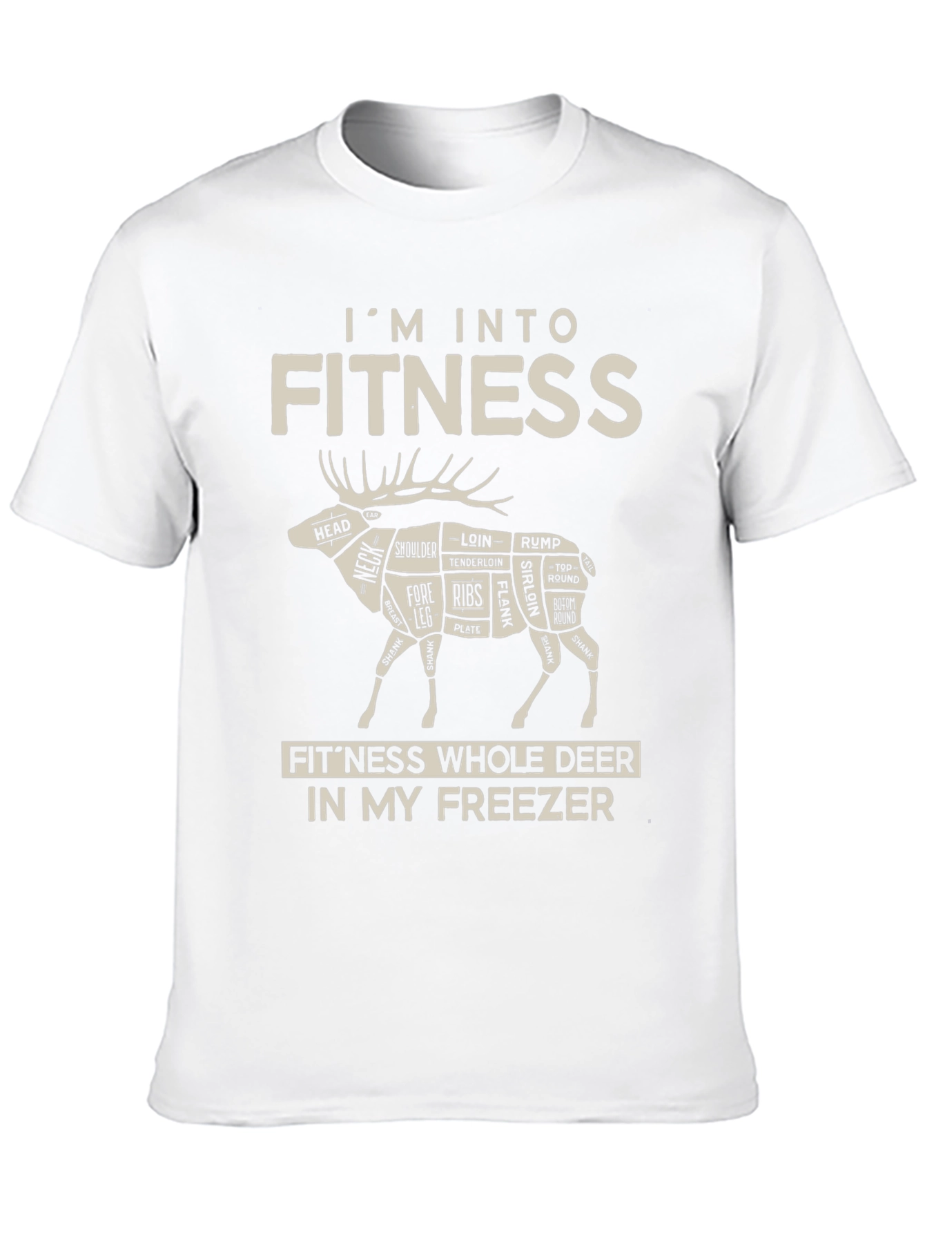 Black Fitness Deer Graphic T-Shirt view 10