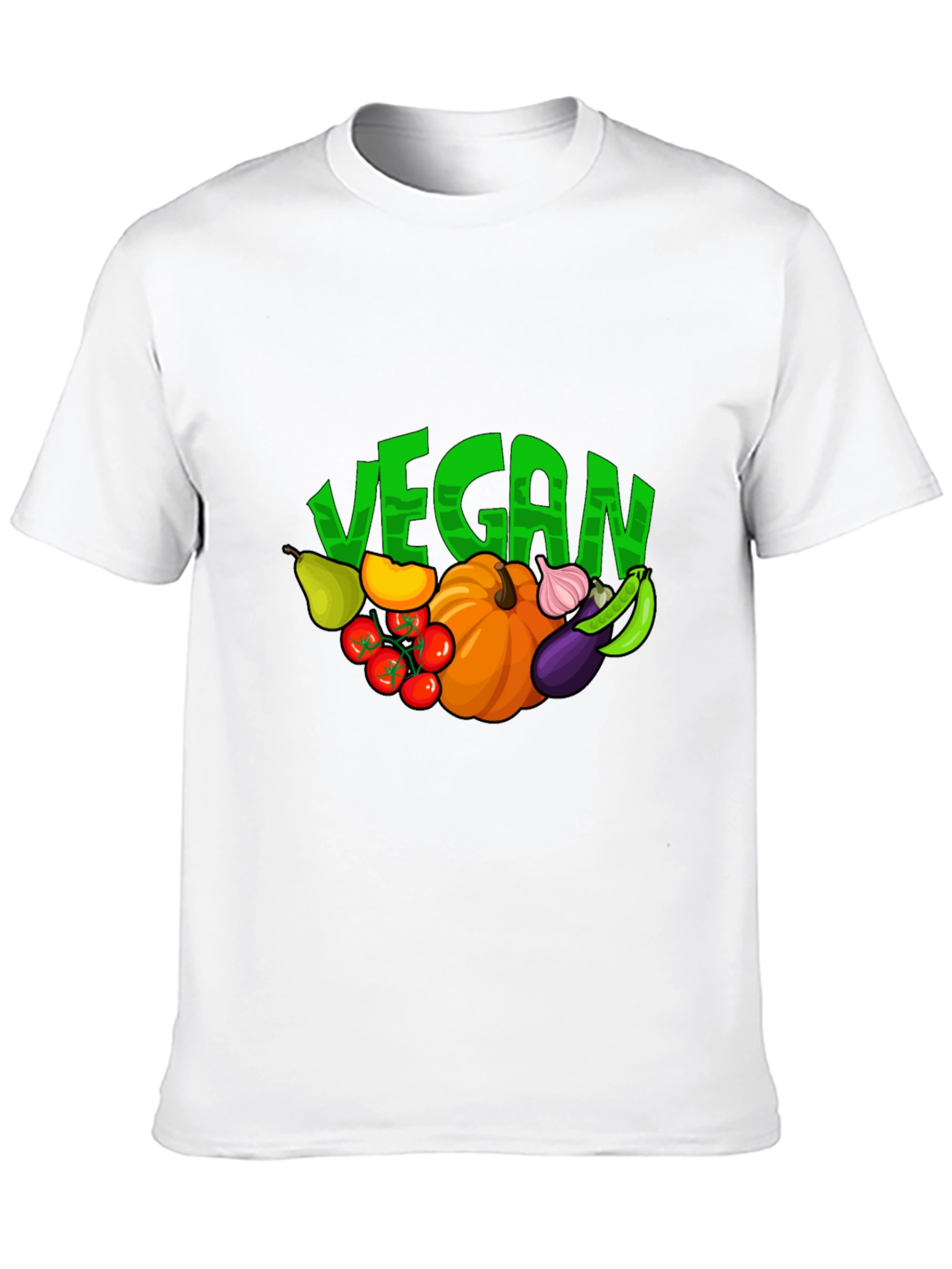 Black Vegan Vegetable Graphic Print T-Shirt view 10