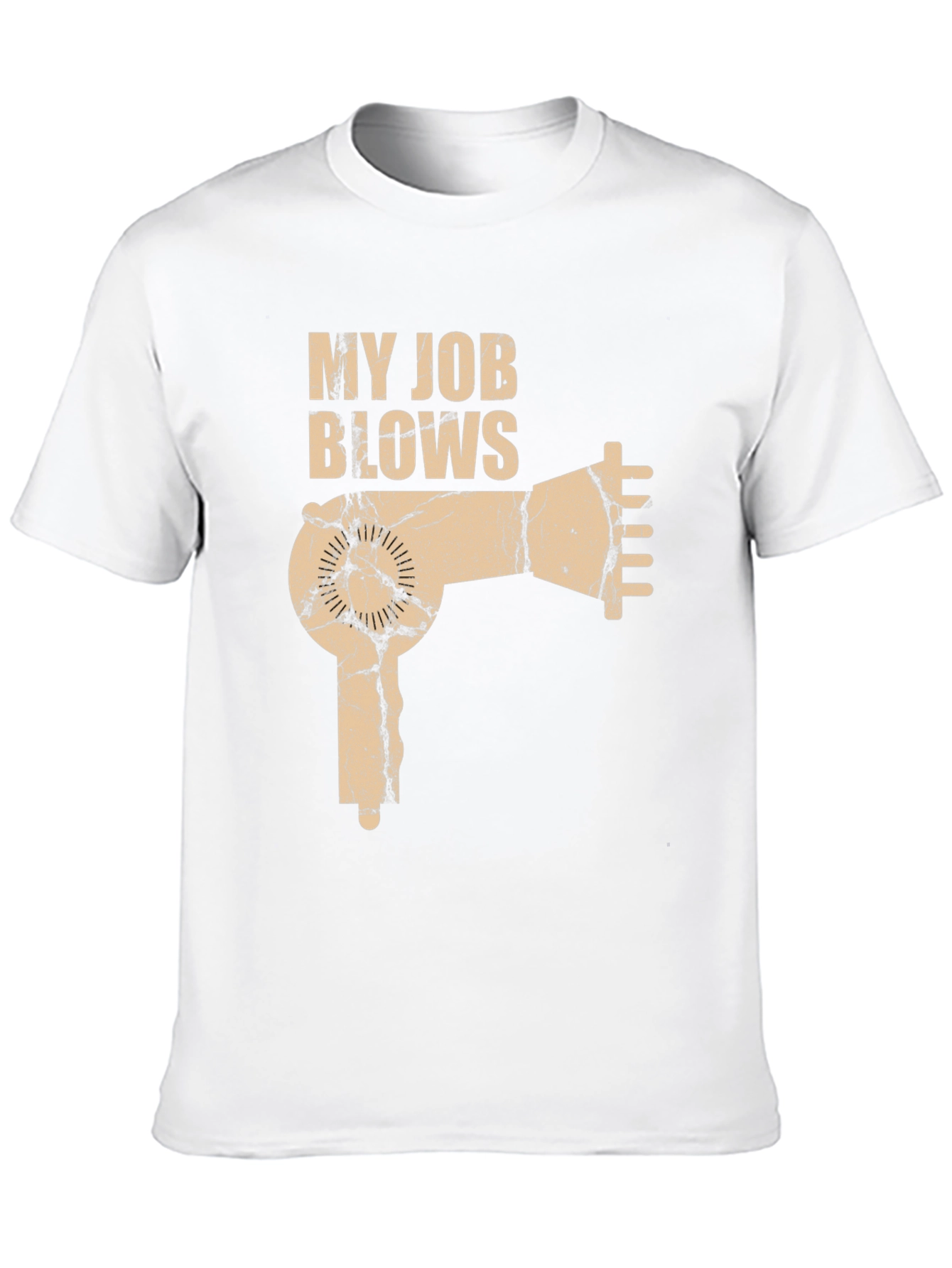 Black My Job Blows T-Shirt - Hair Dryer Graphic Tee view 10