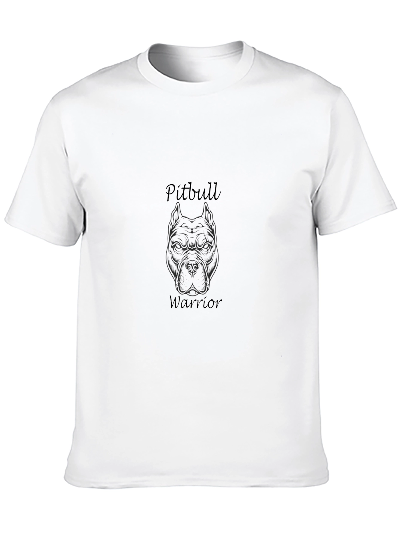 Black Pitbull Warrior Black T-Shirt view 10
